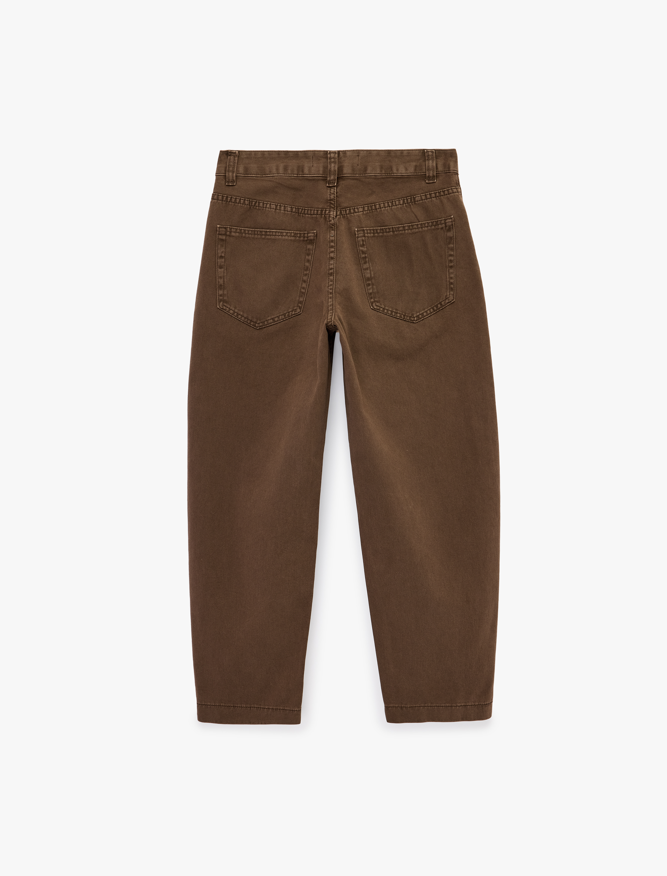   Regular Fit Normal Bel Düz Paça Pamuklu Balon Pantolon - Balloon Jeans