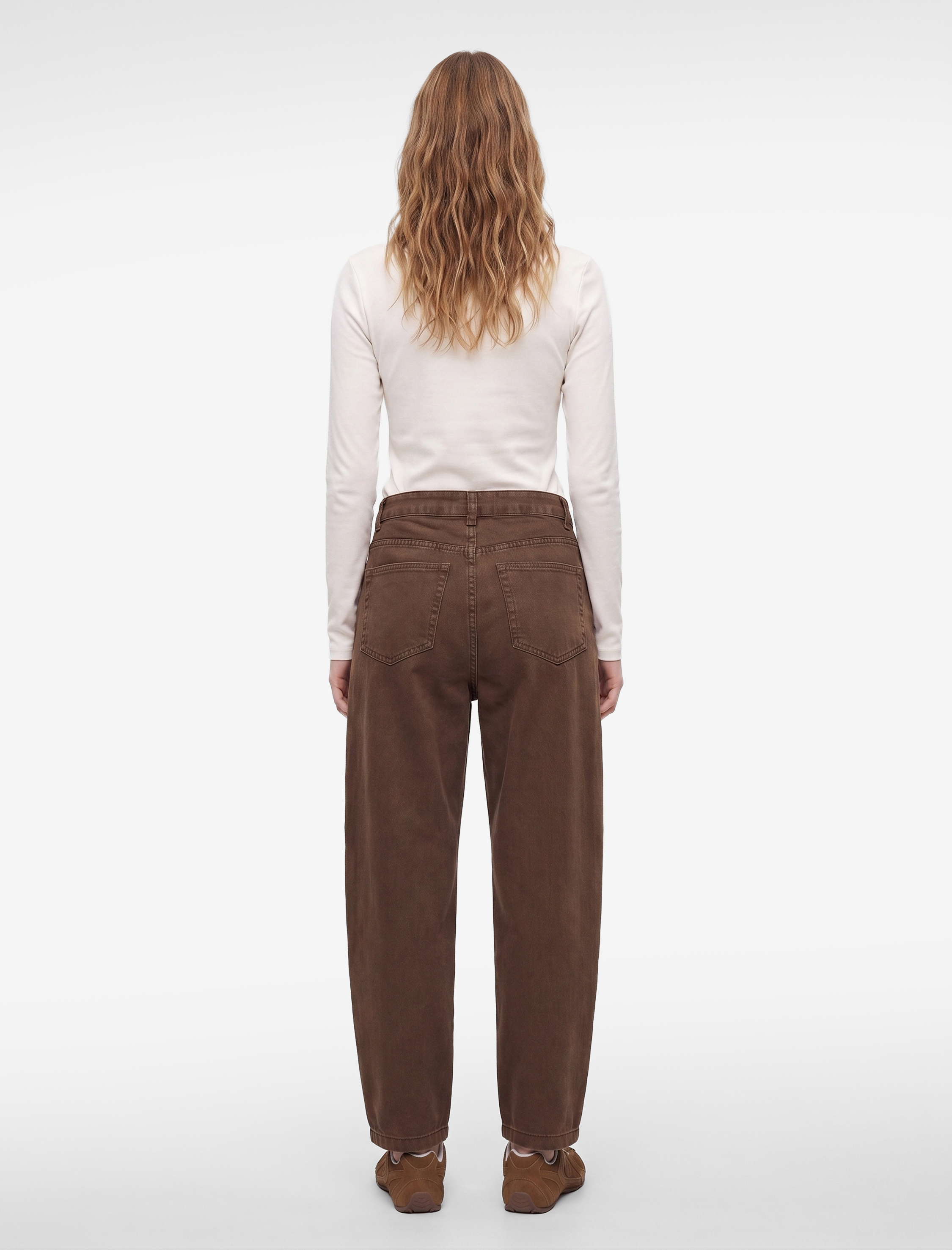   Regular Fit Normal Bel Düz Paça Pamuklu Balon Pantolon - Balloon Jeans