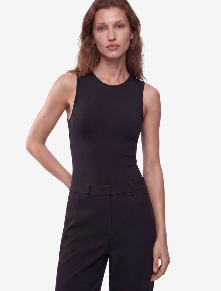  Slim Fit Kolsuz Bisiklet Yaka Bodysuit