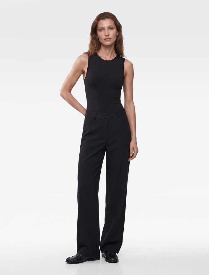  Slim Fit Kolsuz Bisiklet Yaka Bodysuit