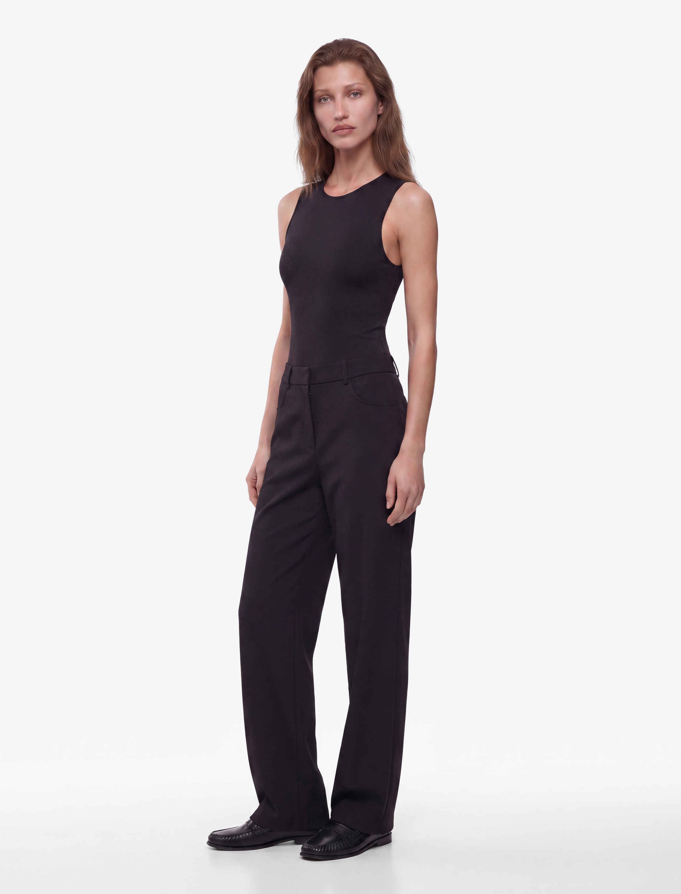   Slim Fit Kolsuz Bisiklet Yaka Bodysuit