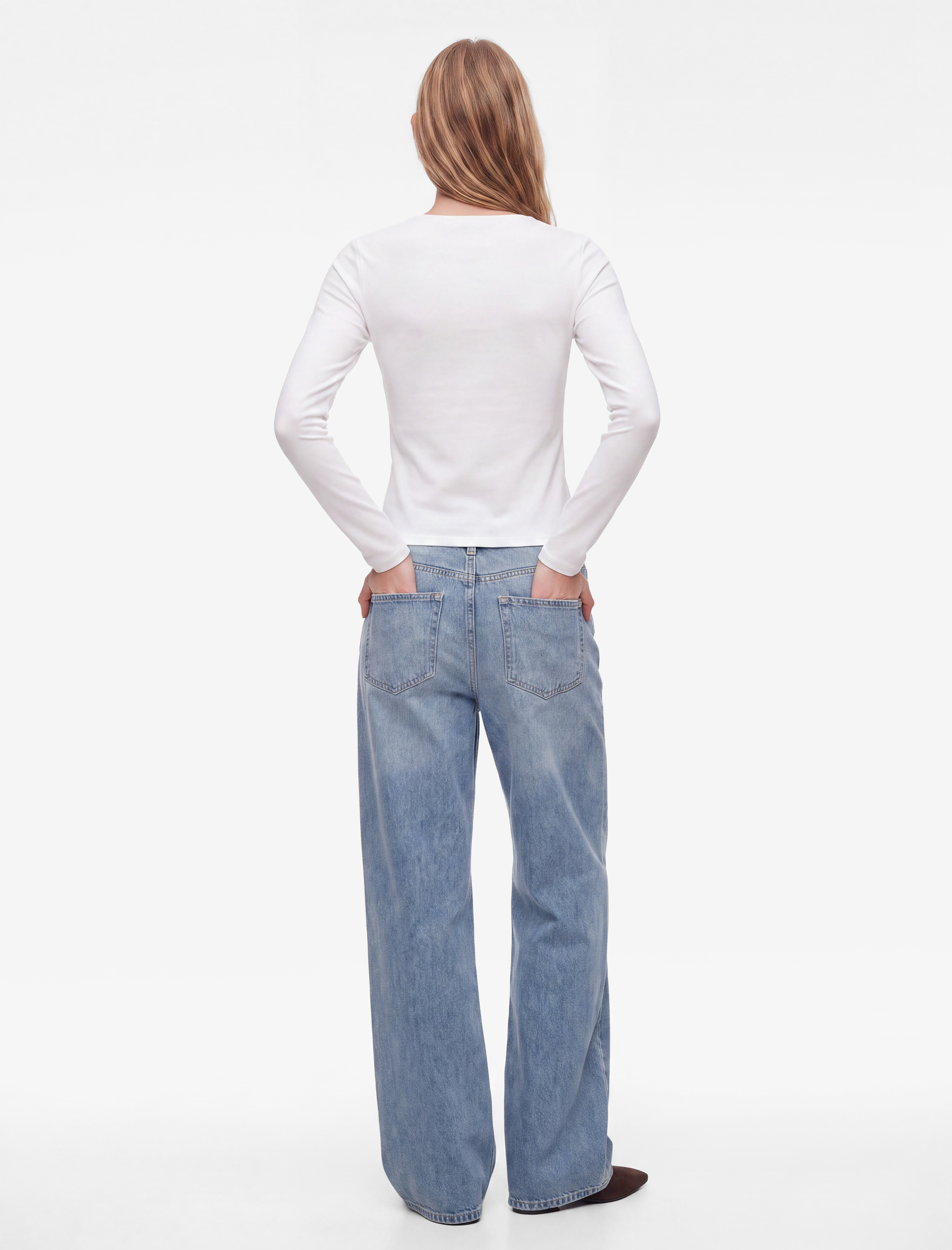   Modal Karışımlı Slim Fit Dik Yaka Uzun Kollu Tişört