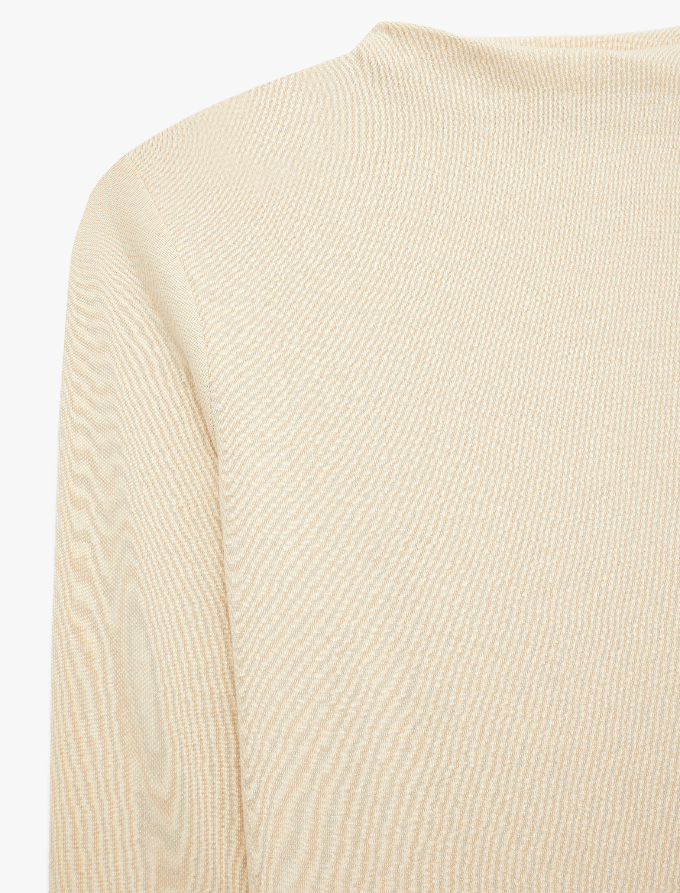   Modal Karışımlı Slim Fit Dik Yaka Uzun Kollu Tişört