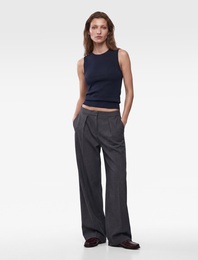 Regular Fit Kolsuz Bisiklet Yaka Triko Bluz