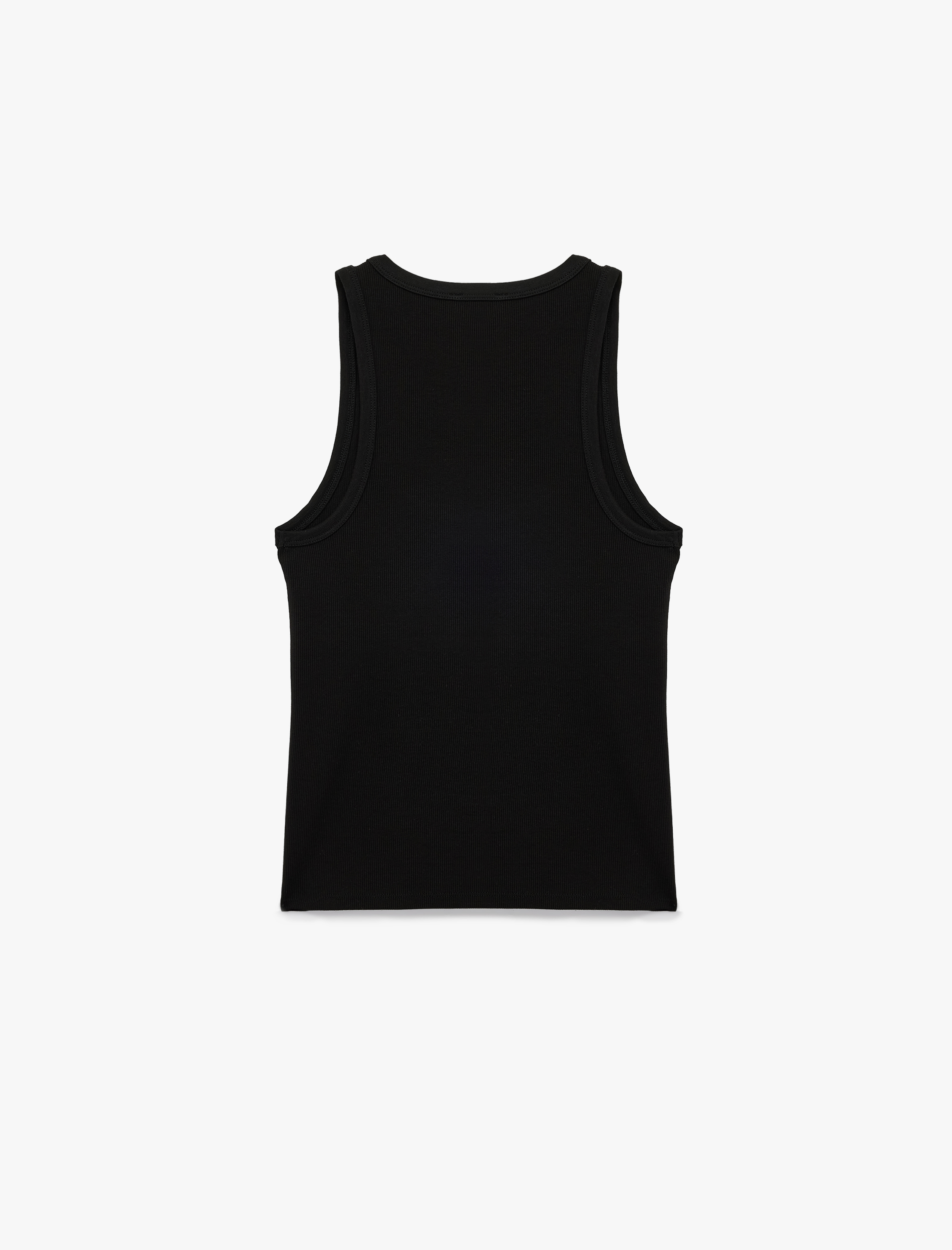   Slim Fit Pamuklu Kolsuz U Yaka Fitilli Atlet