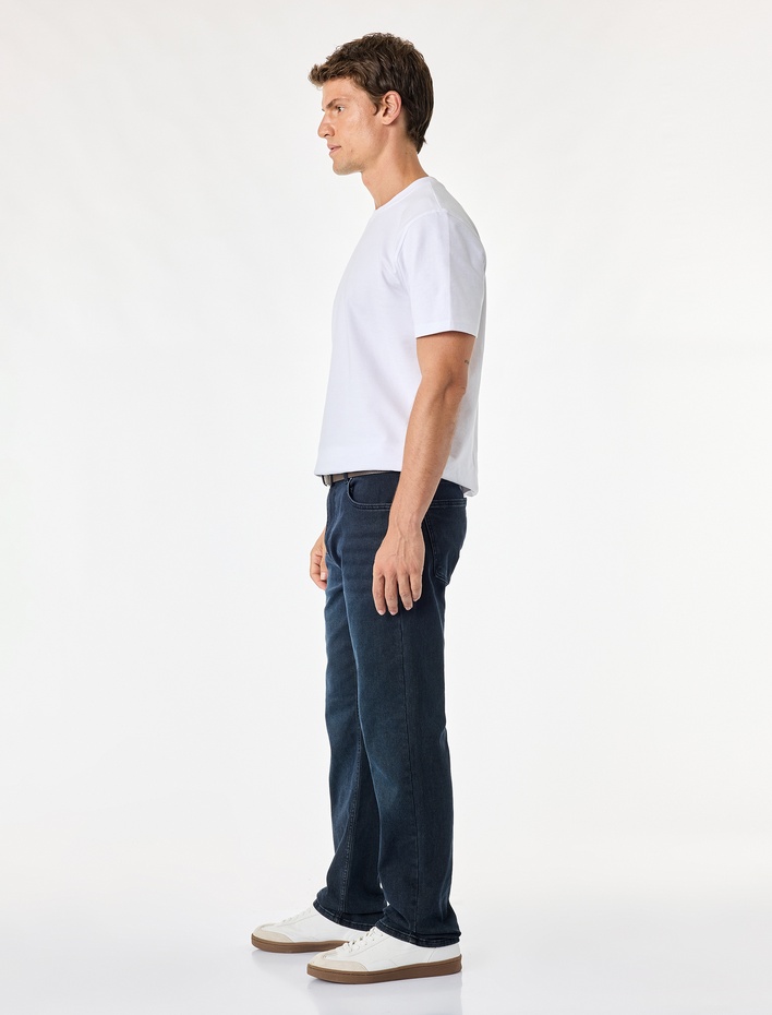  Normal Bel Pamuklu Straight Fit Jean Pantolon - Mark Jean