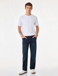Normal Bel Pamuklu Straight Fit Jean Pantolon - Mark Jean
