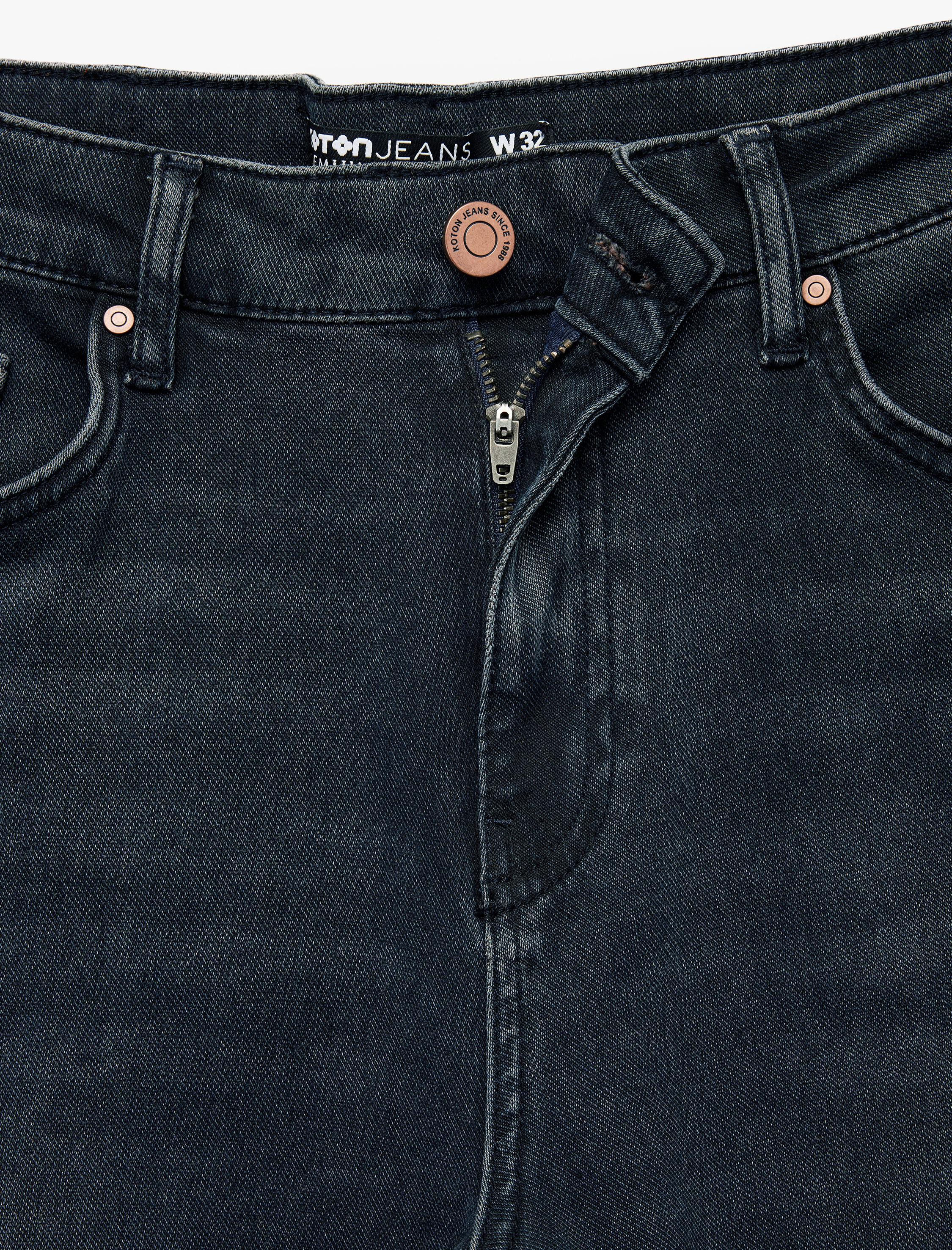   Normal Bel Pamuklu Straight Fit Jean Pantolon - Mark Jean