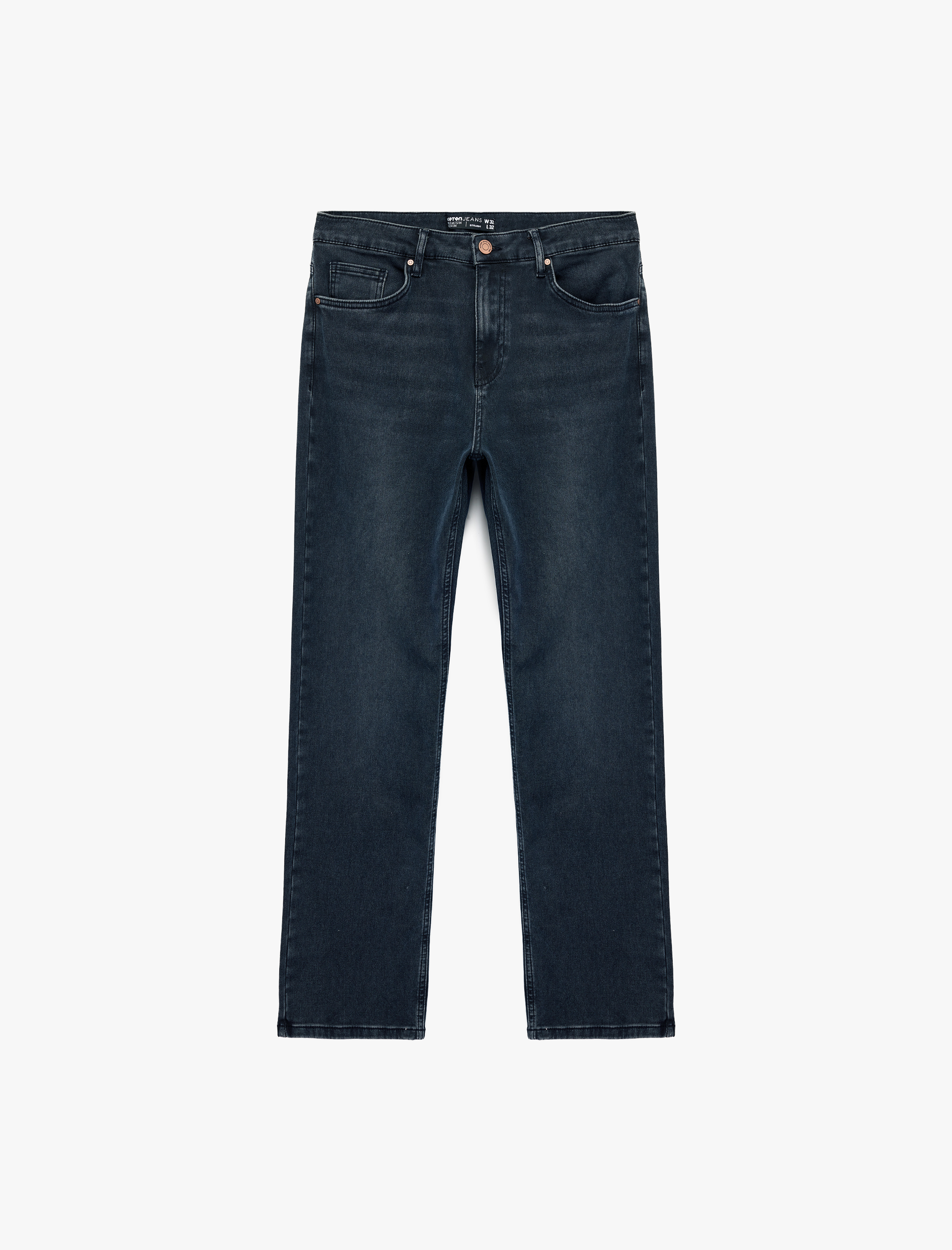   Normal Bel Pamuklu Straight Fit Jean Pantolon - Mark Jean
