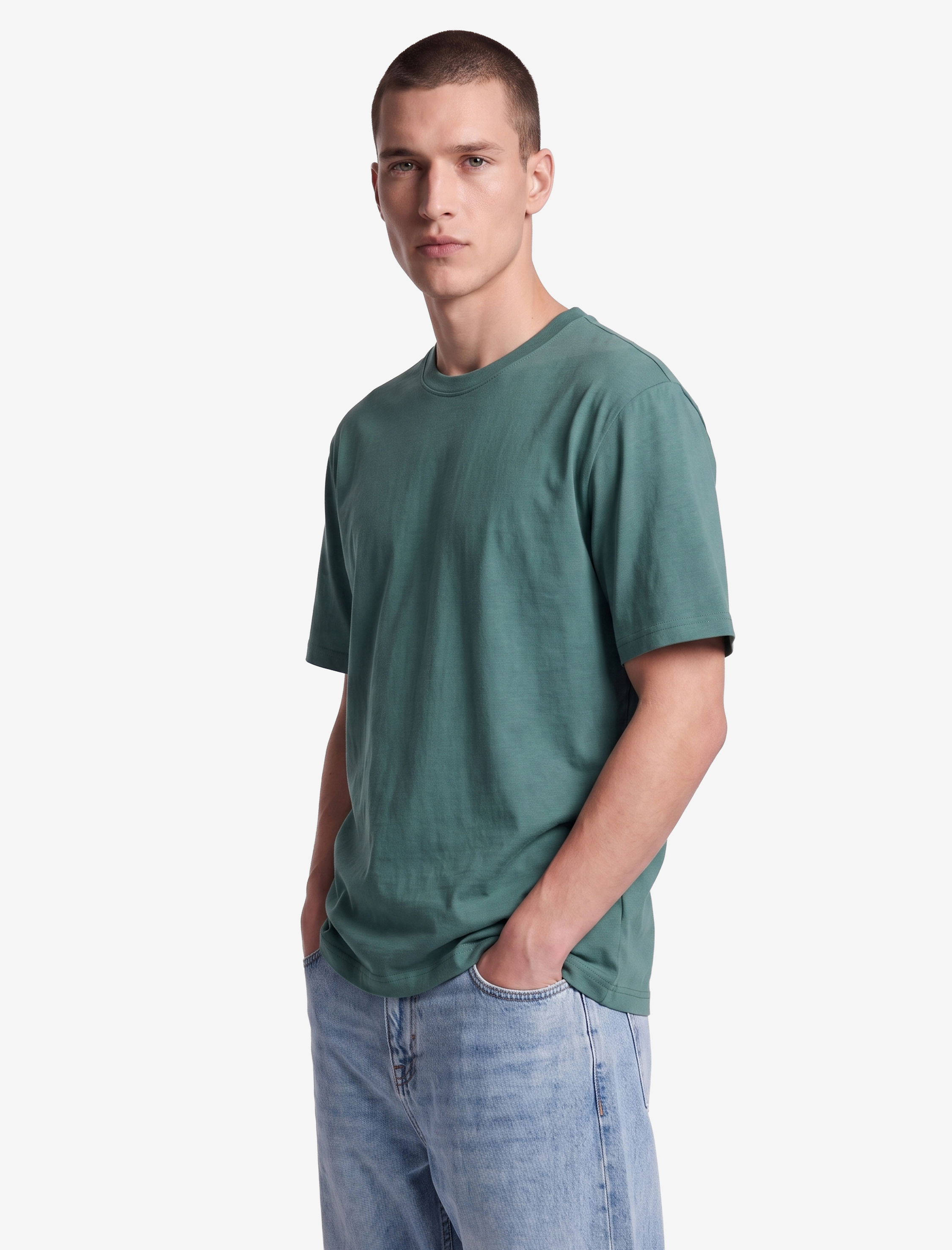   Pamuklu Kısa Kollu Regular Fit Bisiklet Yaka Basic Tişört