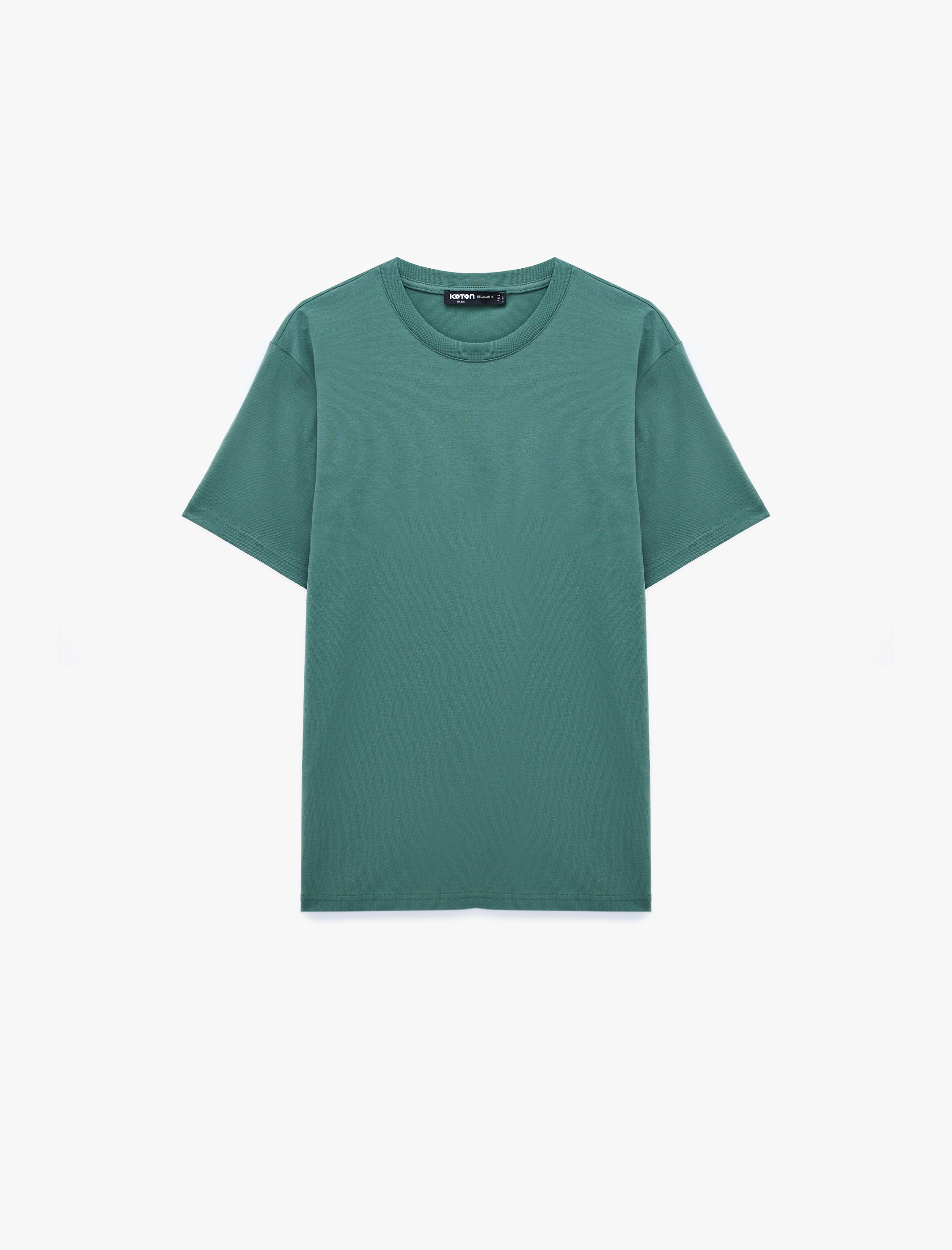   Pamuklu Kısa Kollu Regular Fit Bisiklet Yaka Basic Tişört