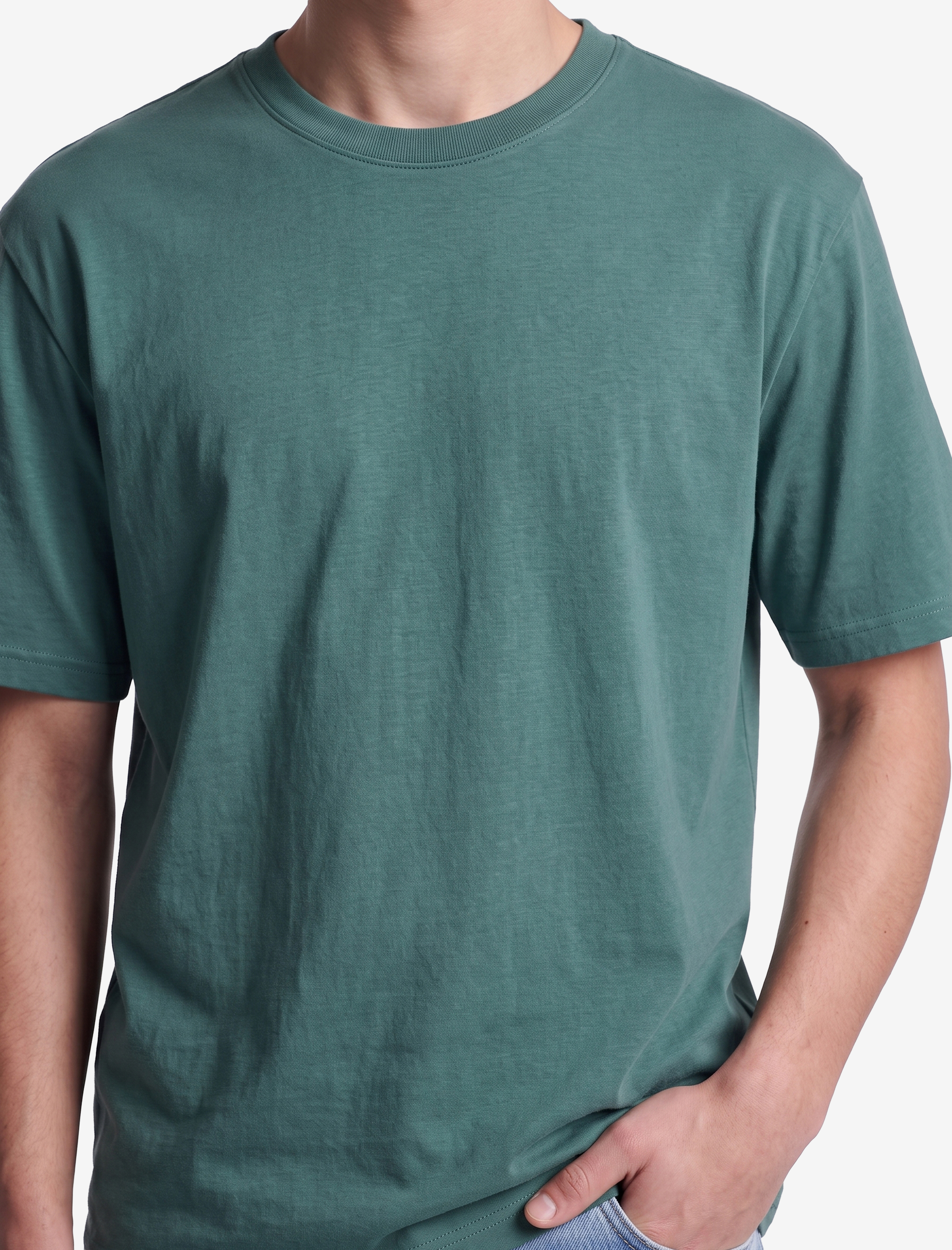   Pamuklu Kısa Kollu Regular Fit Bisiklet Yaka Basic Tişört