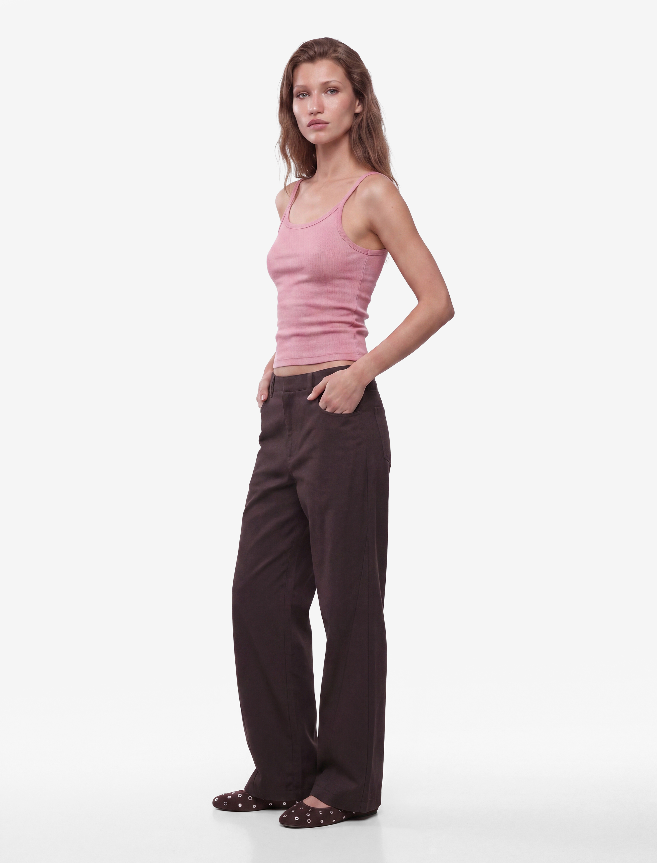   Slim Fit Pamuklu U Yaka İnce Askılı Fitilli Atlet Tişört