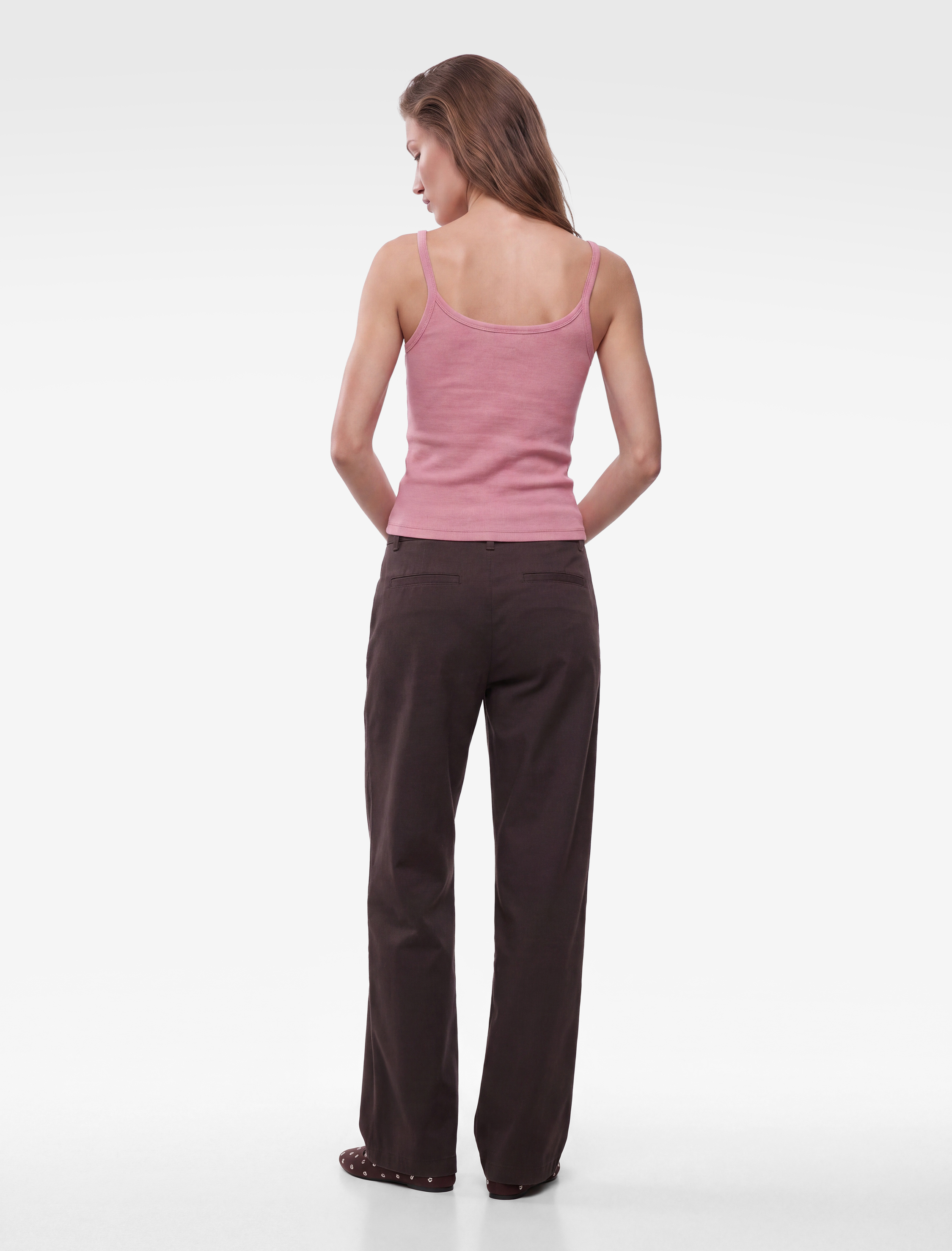  Slim Fit Pamuklu U Yaka İnce Askılı Fitilli Atlet Tişört