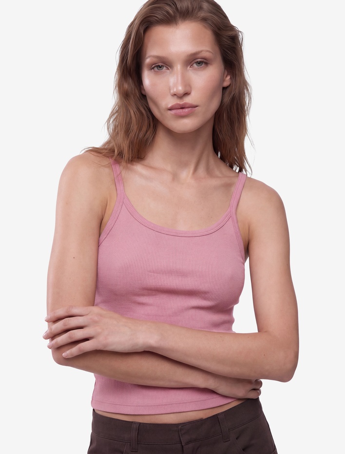  Slim Fit Pamuklu U Yaka İnce Askılı Fitilli Atlet Tişört