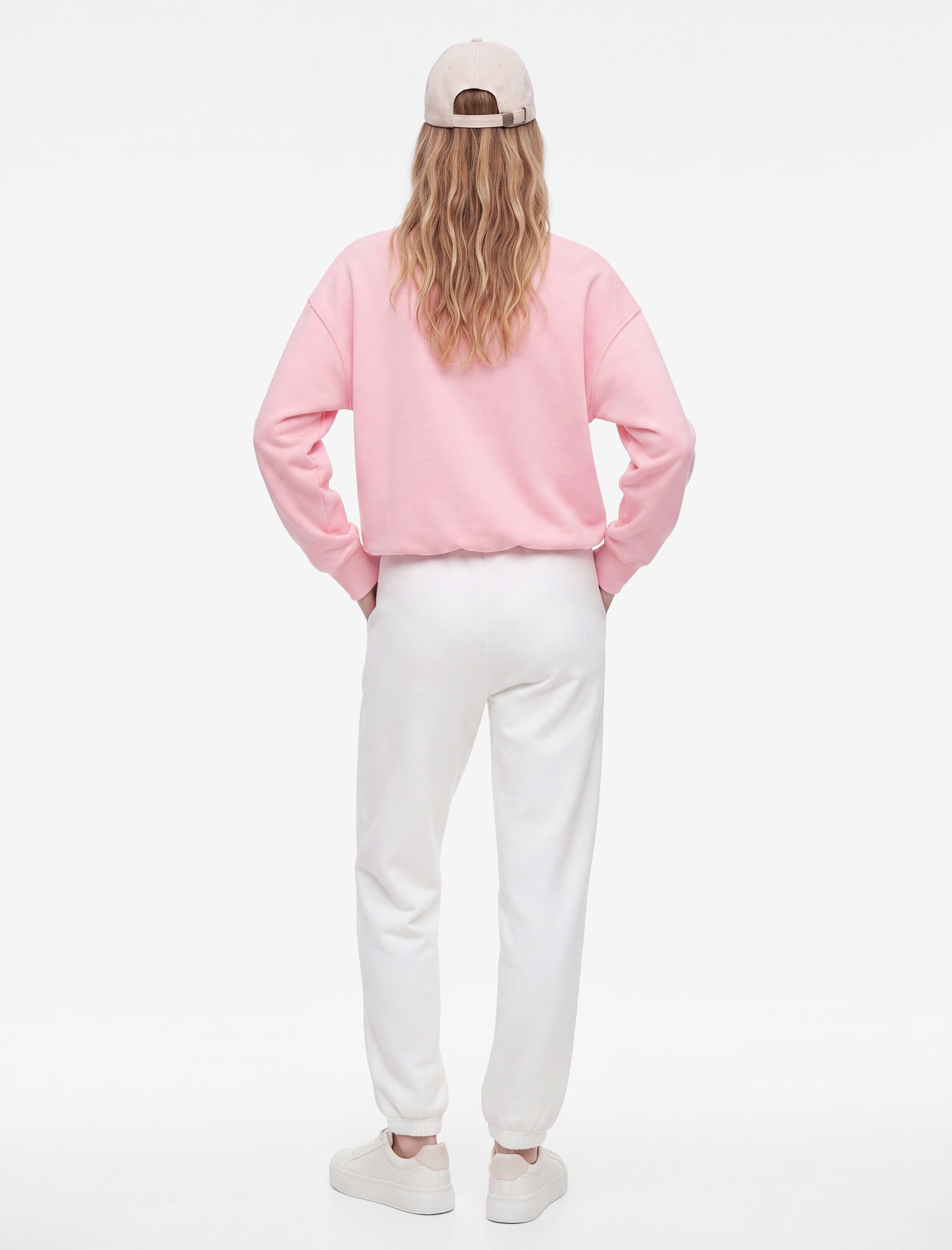   Üç İplik Şardonlu Rahat Kalıp Uzun Kollu Bisiklet Yaka Baskılı Sweatshirt