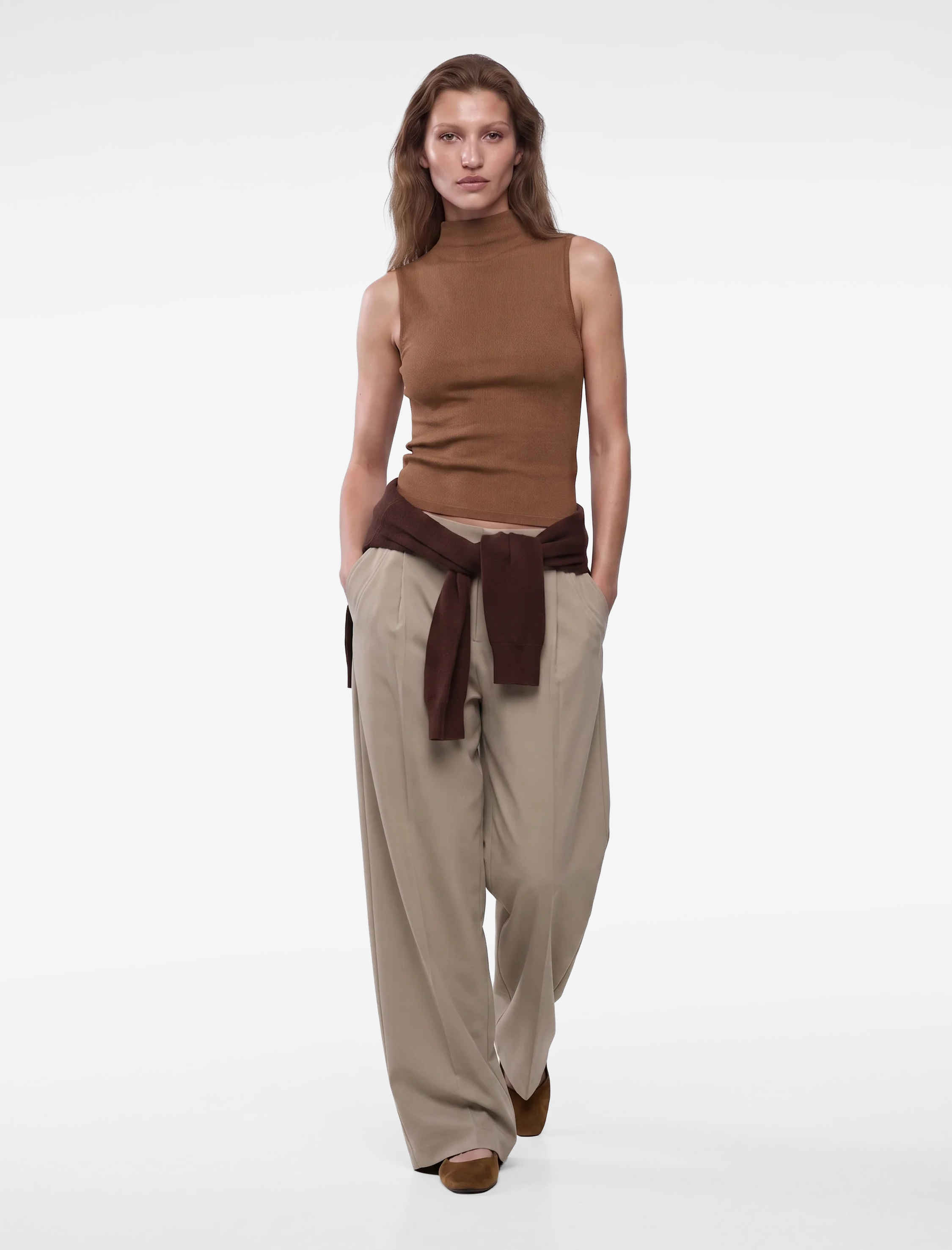   Pamuklu Dik Yaka Slim Fit Kolsuz Body
