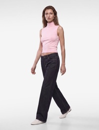 Pamuklu Dik Yaka Slim Fit Kolsuz Body