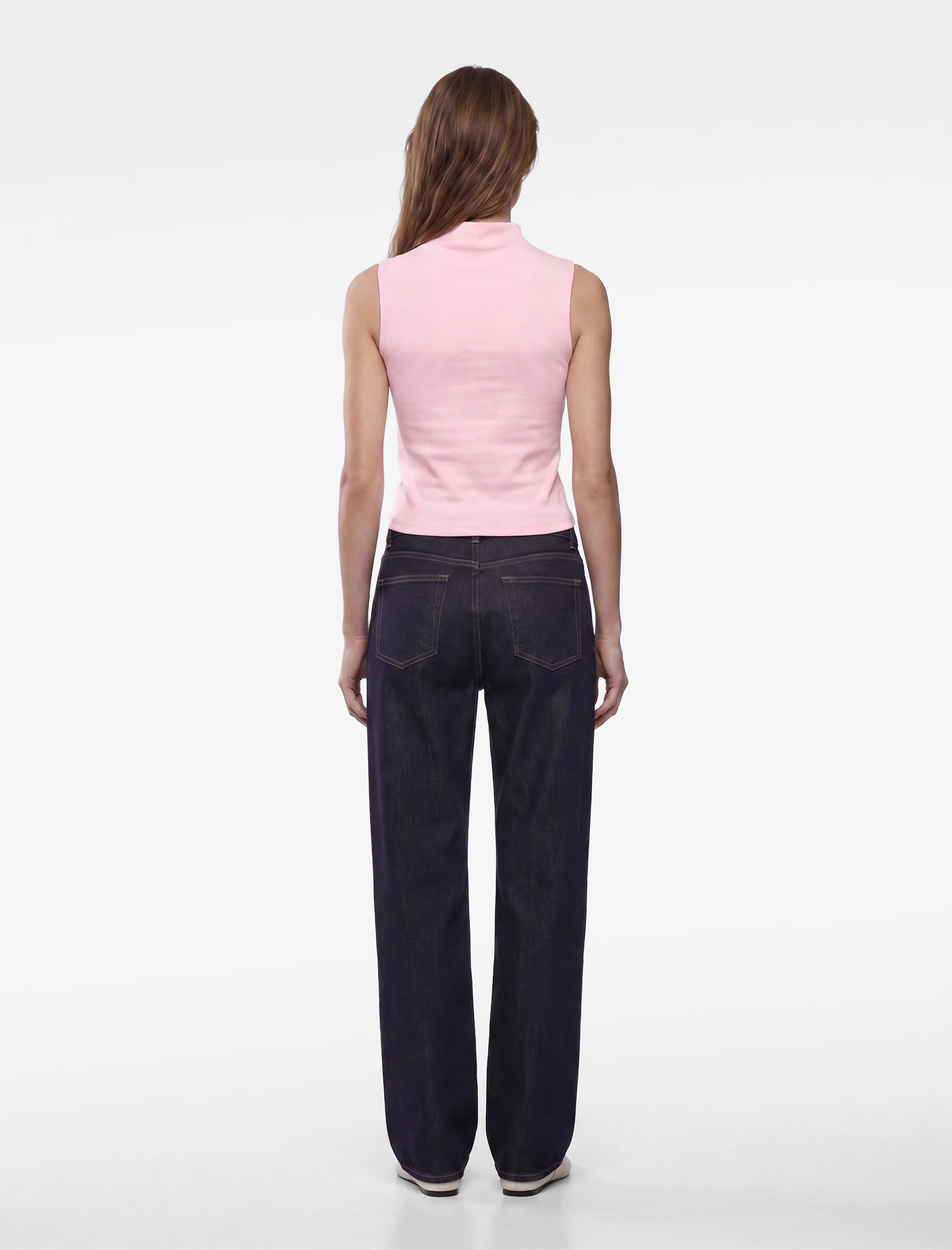   Pamuklu Dik Yaka Slim Fit Kolsuz Body