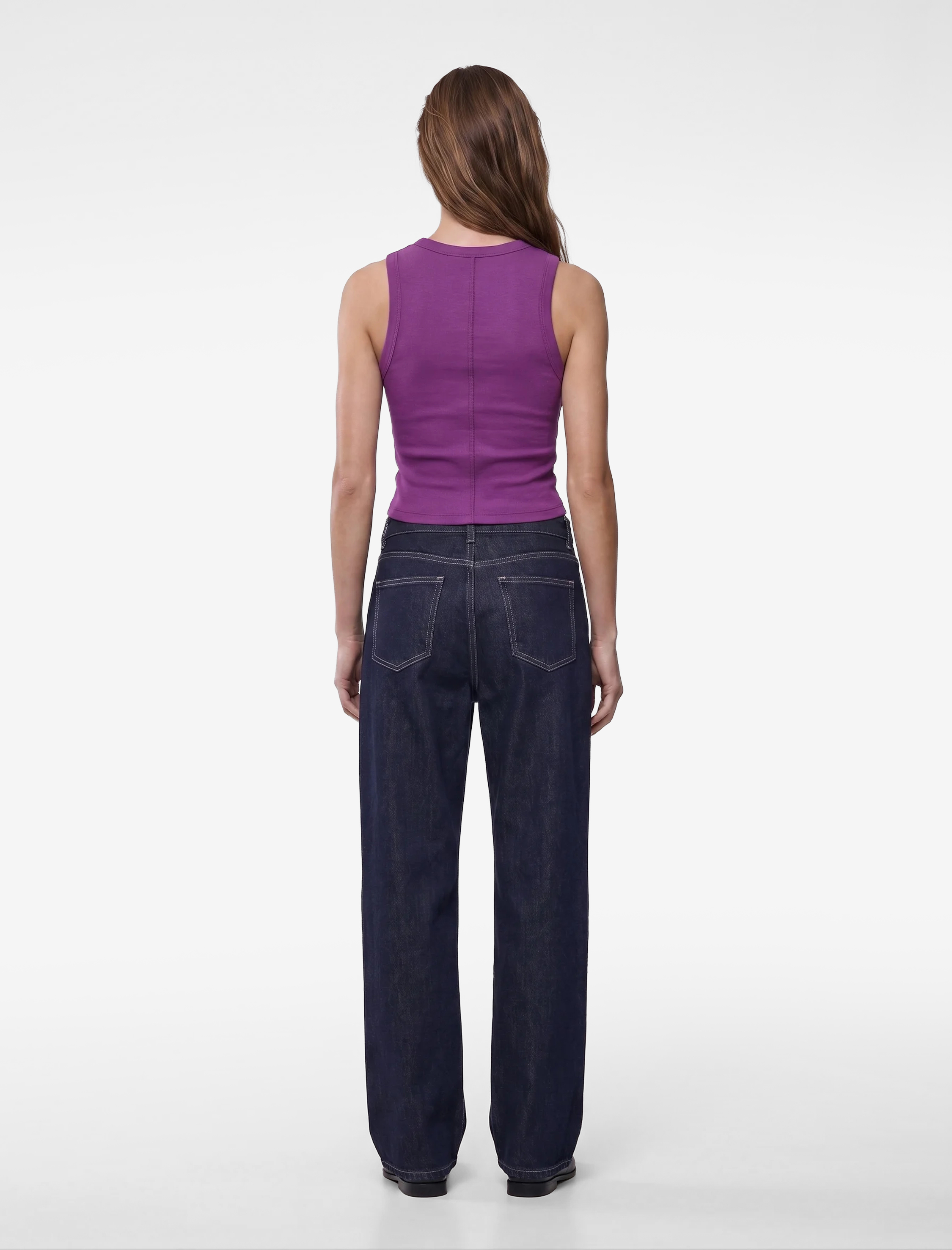   Pamuklu Kaşkorse Slim Fit Kolsuz Bisiklet Yaka Fitilli Atlet