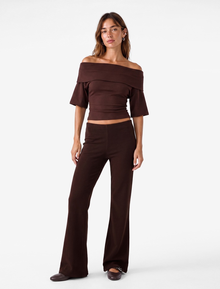  Standart Bel Slim Fit Geniş İspanyol Paça Pantolon