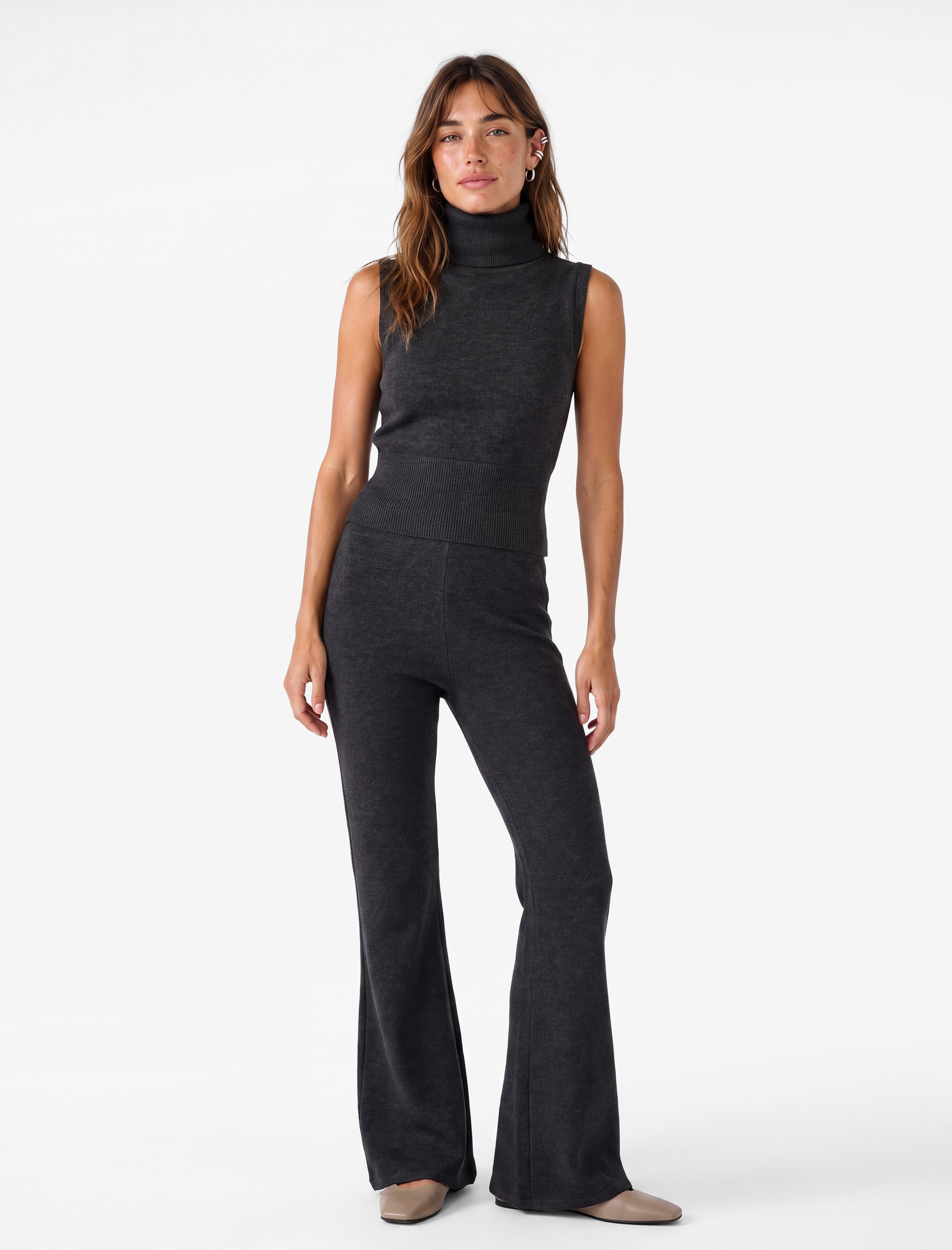   Standart Bel Slim Fit Geniş İspanyol Paça Pantolon