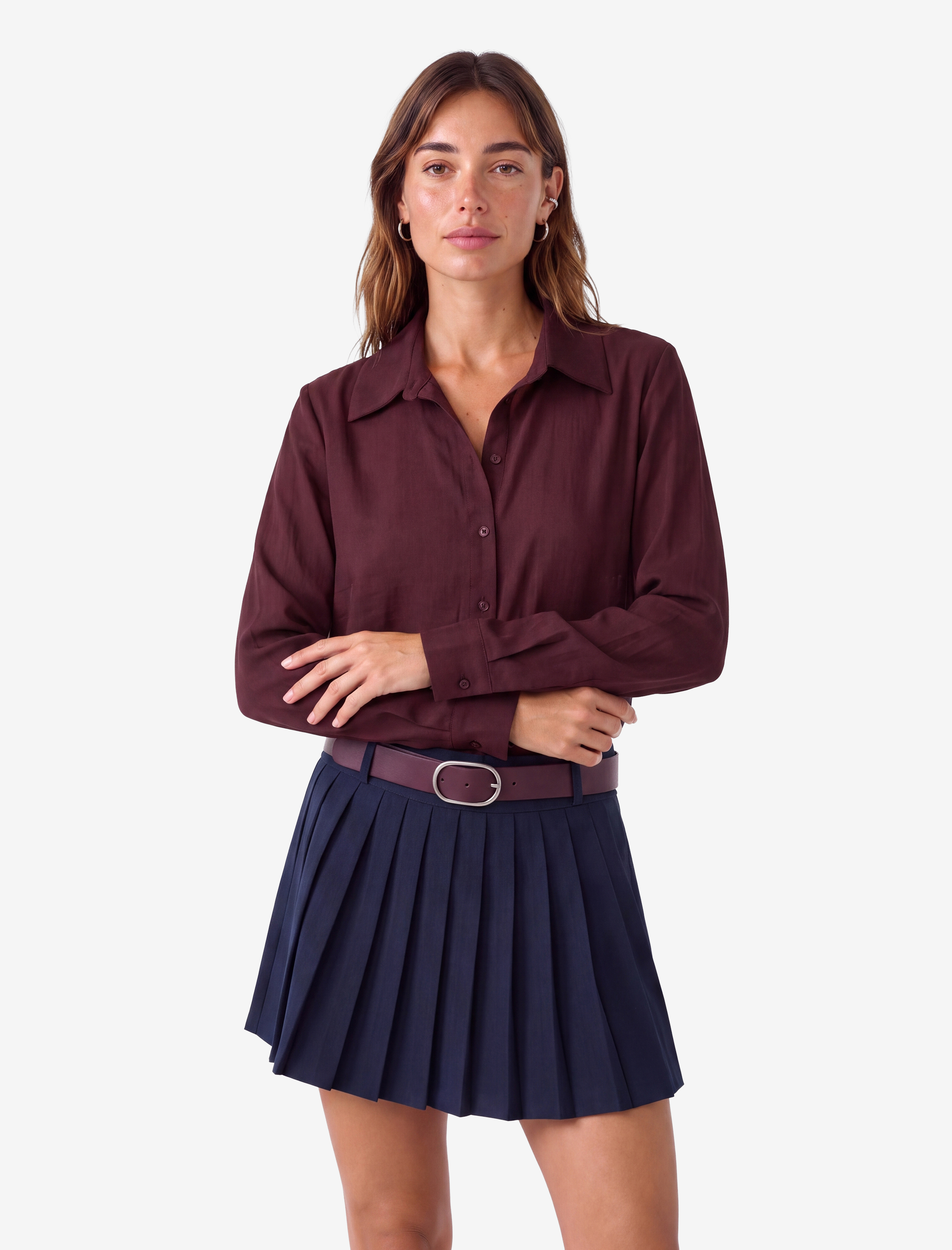   Yarı Transparan Uzun Kollu Oversize Gömlek