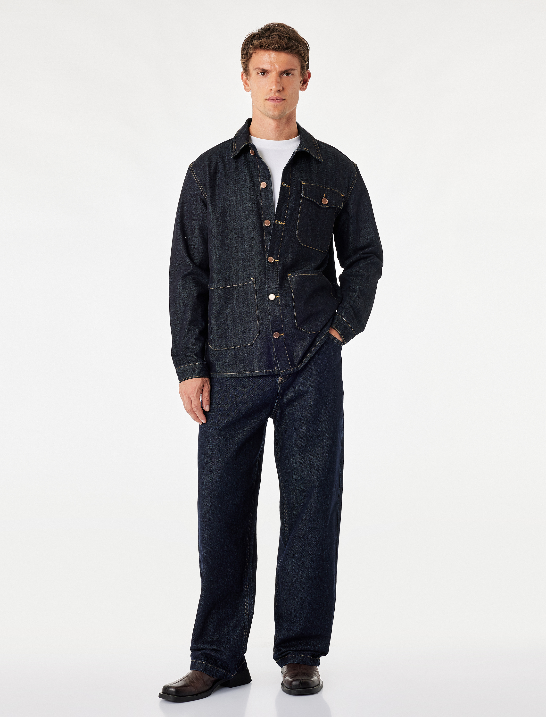   Normal Bel Bol Pamuklu Cepli Super Baggy Jean Pantolon