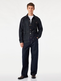 Normal Bel Bol Pamuklu Cepli Super Baggy Jean Pantolon