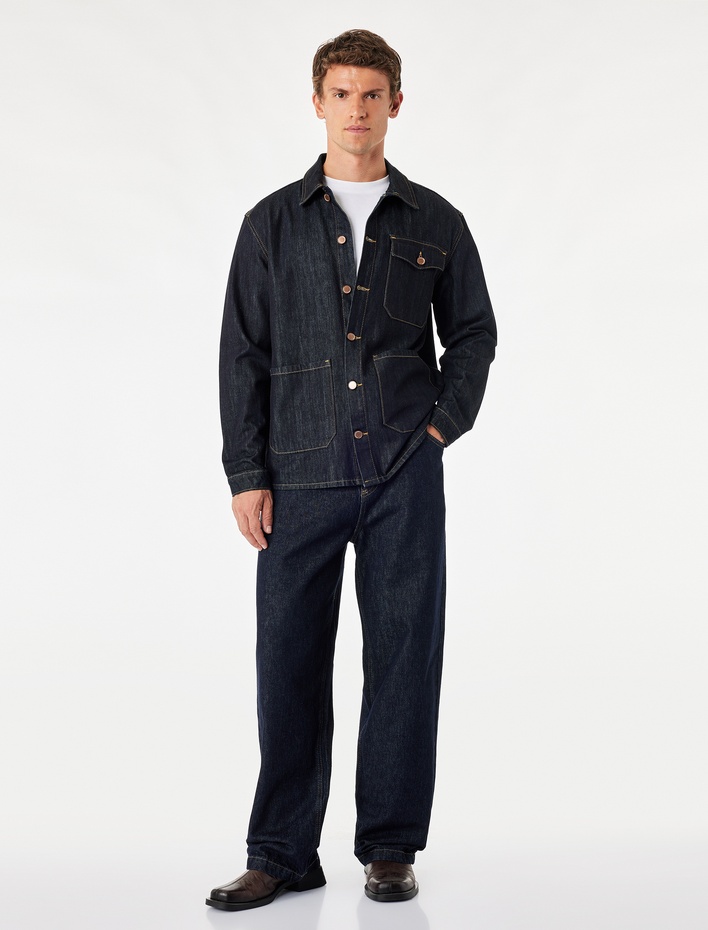  Normal Bel Bol Pamuklu Cepli Super Baggy Jean Pantolon