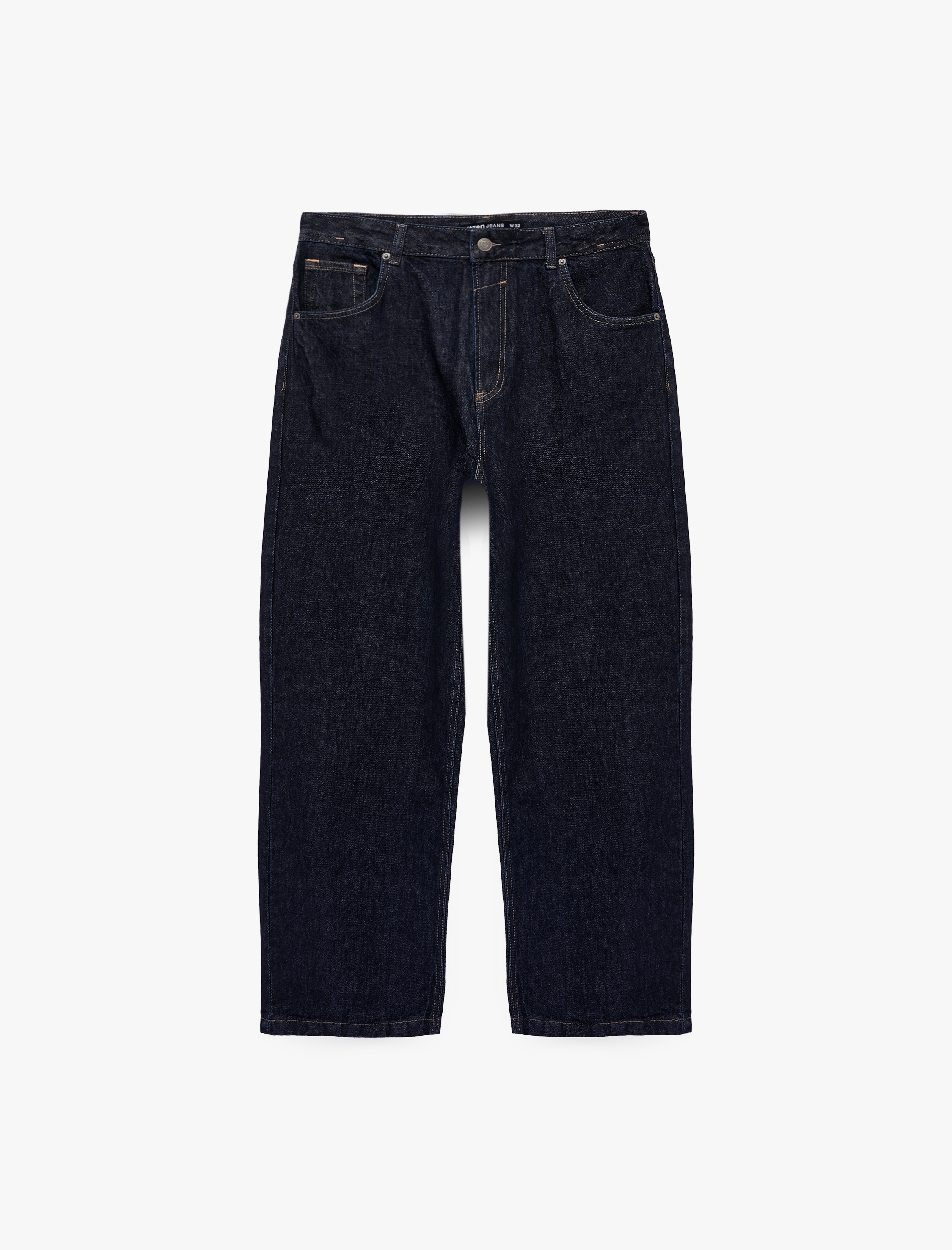   Normal Bel Bol Pamuklu Cepli Super Baggy Jean Pantolon