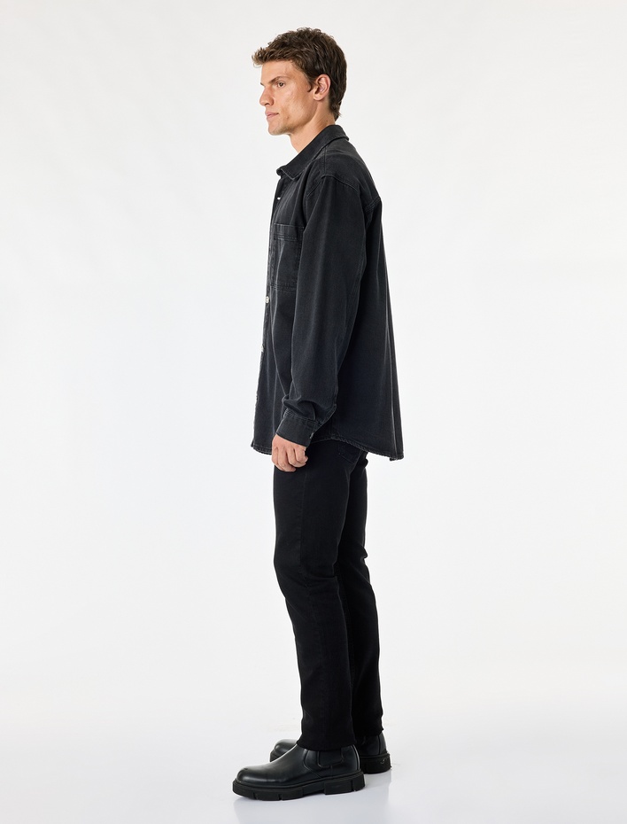  Normal Bel Pamuklu Cepli Slim Fit Jean Pantolon - Brad Jean
