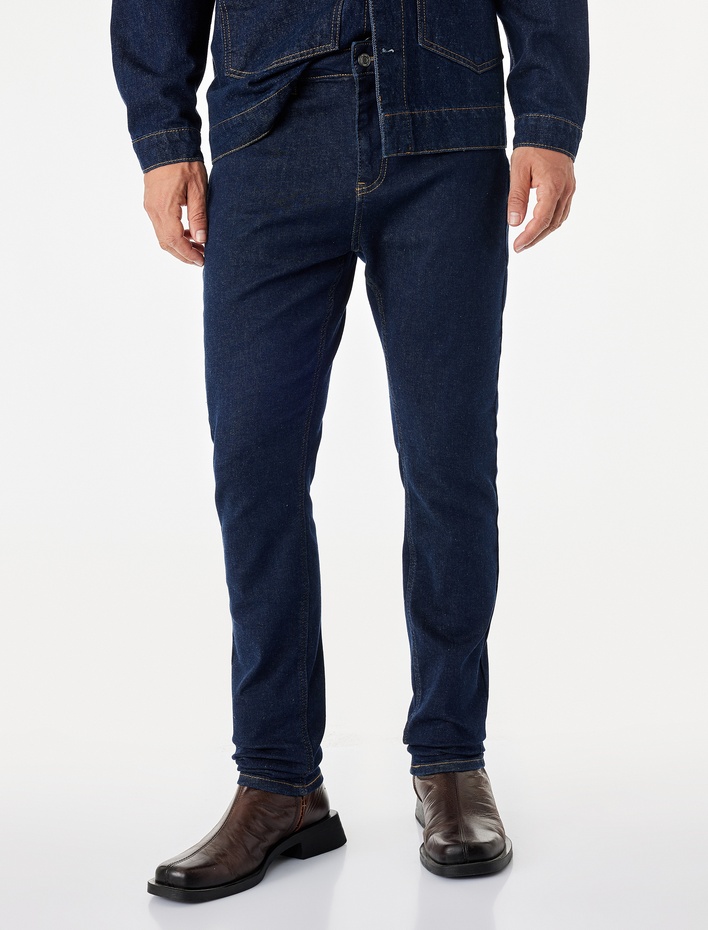  Normal Bel Cepli Pamuklu Jean Pantolon - Skinny Push Up Fit Jean