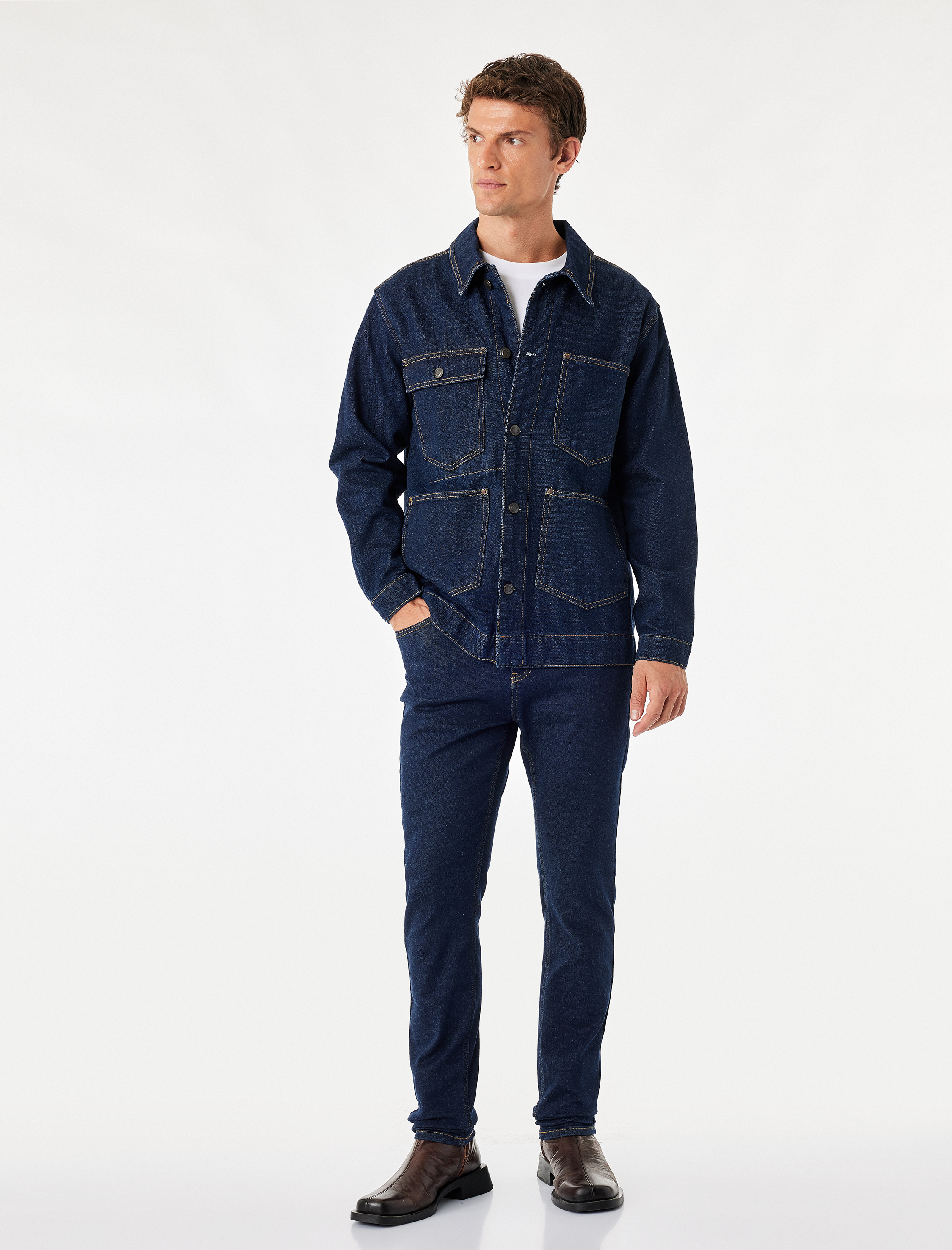   Normal Bel Cepli Pamuklu Jean Pantolon - Skinny Push Up Fit Jean