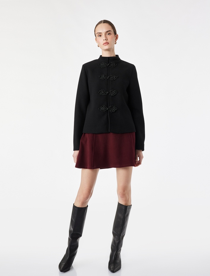  Slim Fit A Kesim Mini Etek