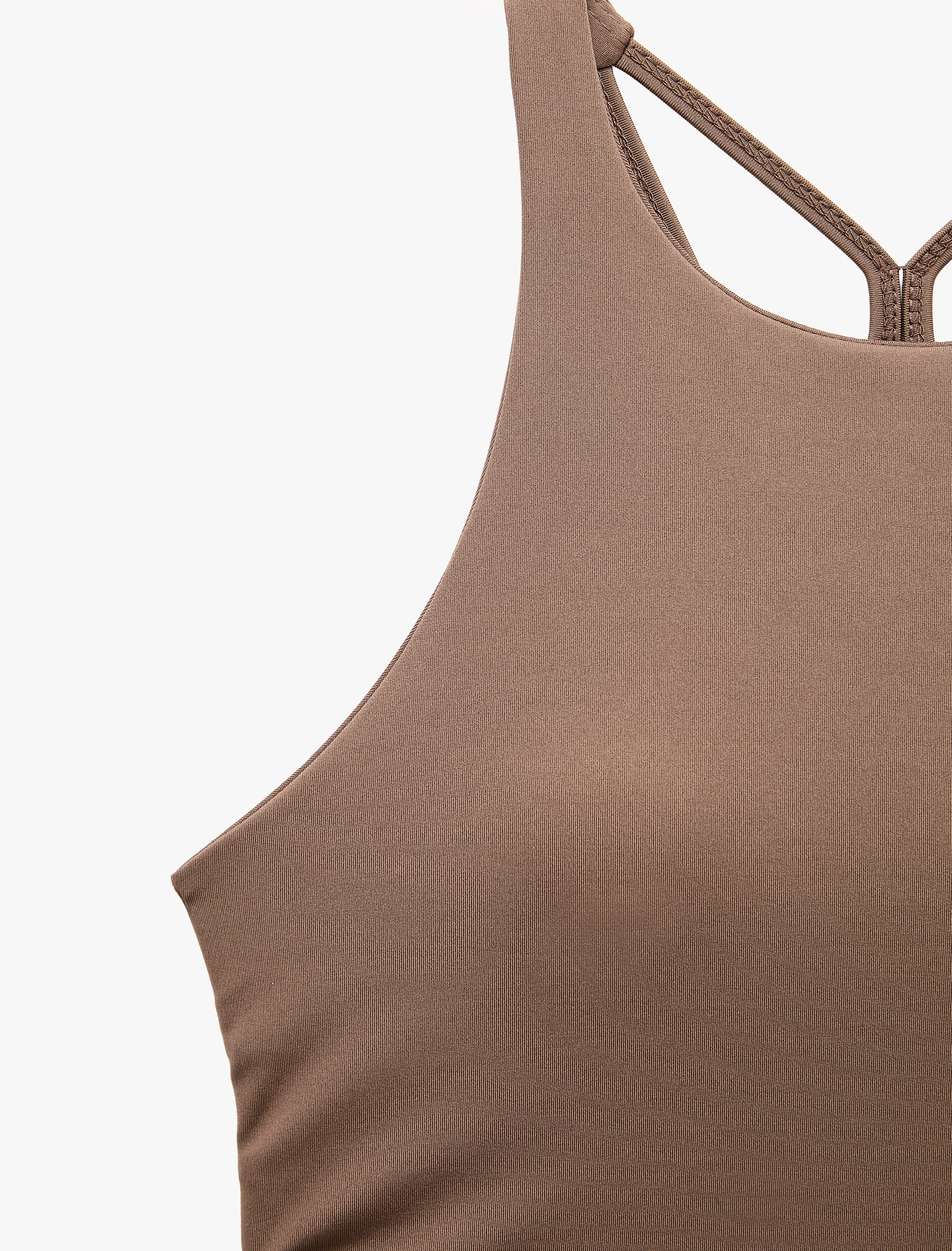   Slim Fit İp Askılı Kolsuz Sırt Detaylı Kaplı Sporcu Sütyeni