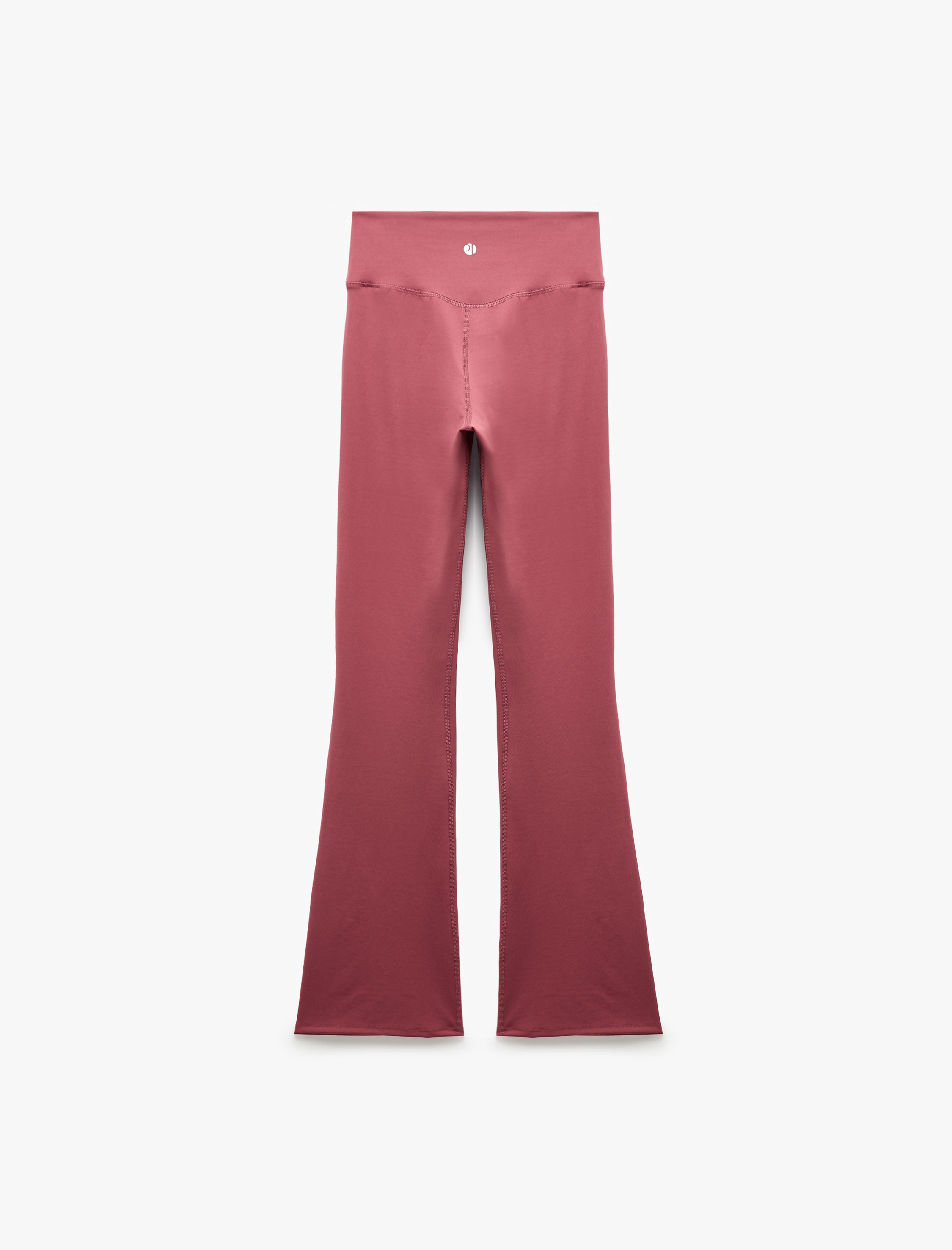   Yüksek Bel Slim Fit Dikiş Detaylı Spor İspanyol Paça Tayt