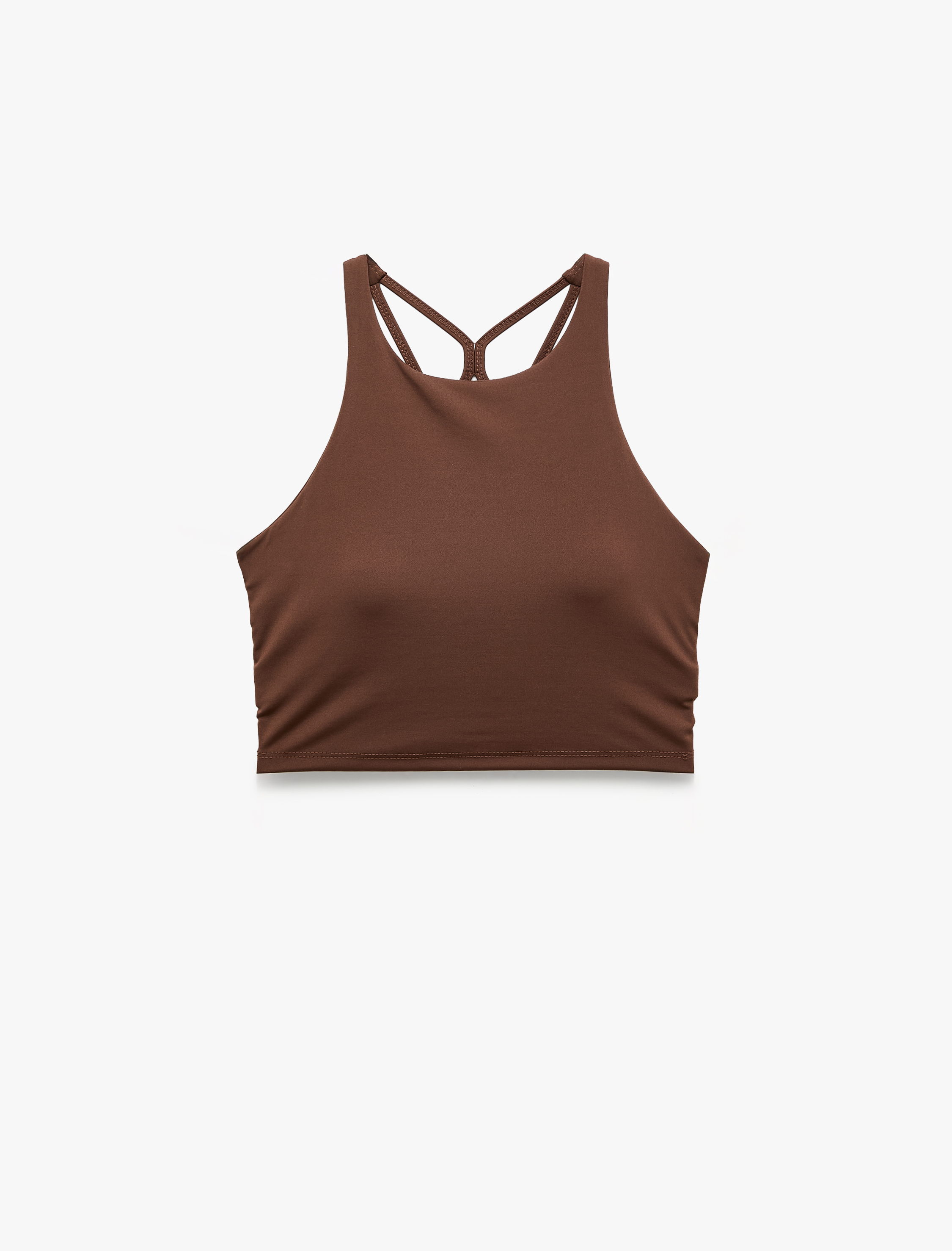   Slim Fit İp Askılı Kolsuz Sırt Detaylı Kaplı Sporcu Sütyeni