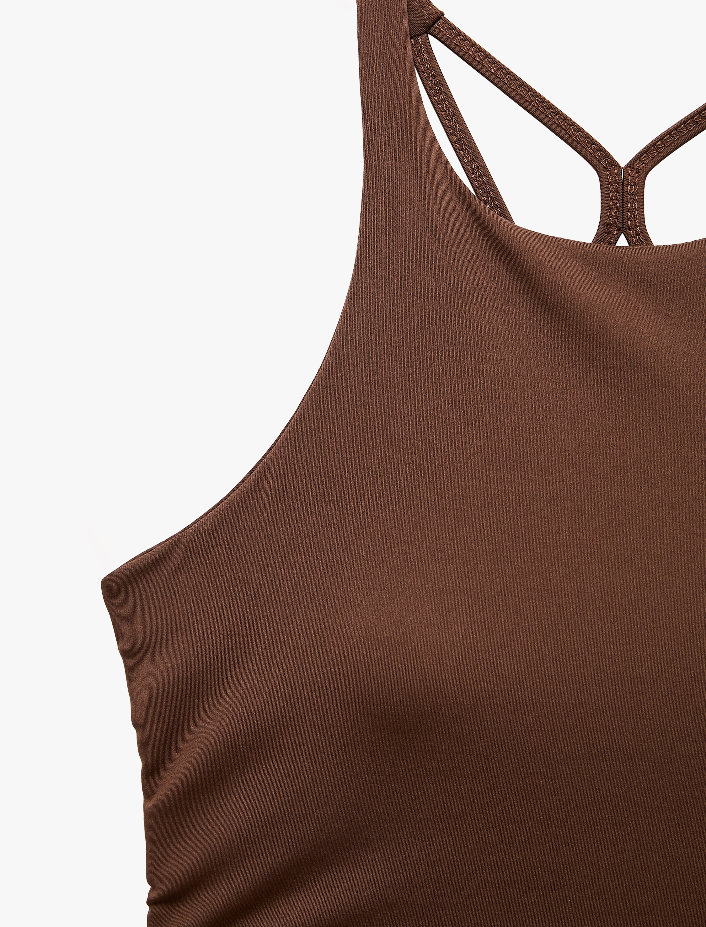   Slim Fit İp Askılı Kolsuz Sırt Detaylı Kaplı Sporcu Sütyeni