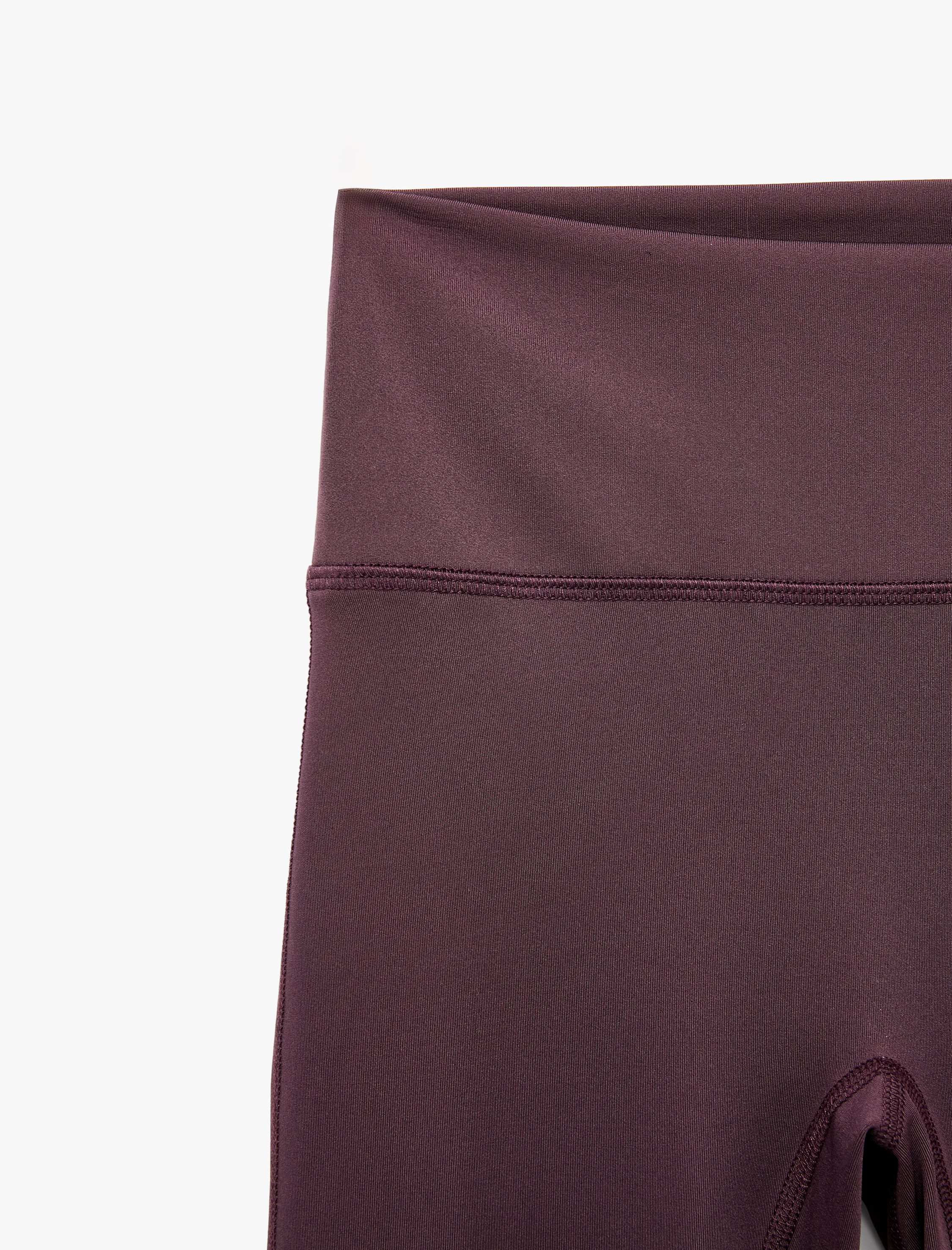   Yüksek Bel Slim Fit Dikiş Detaylı Spor İspanyol Paça Tayt