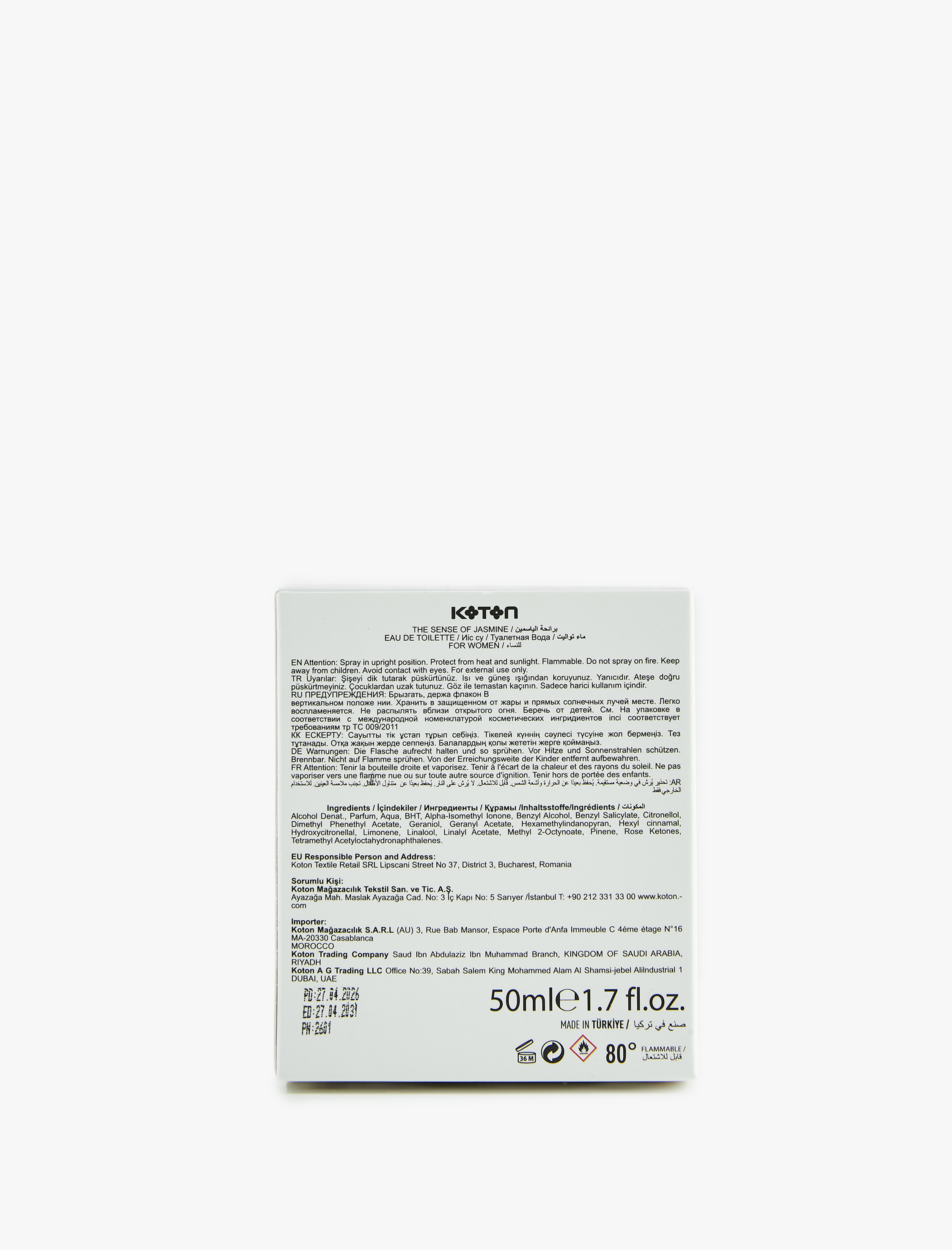  Kadın Parfüm The Sense Of Jasmine 50 ML