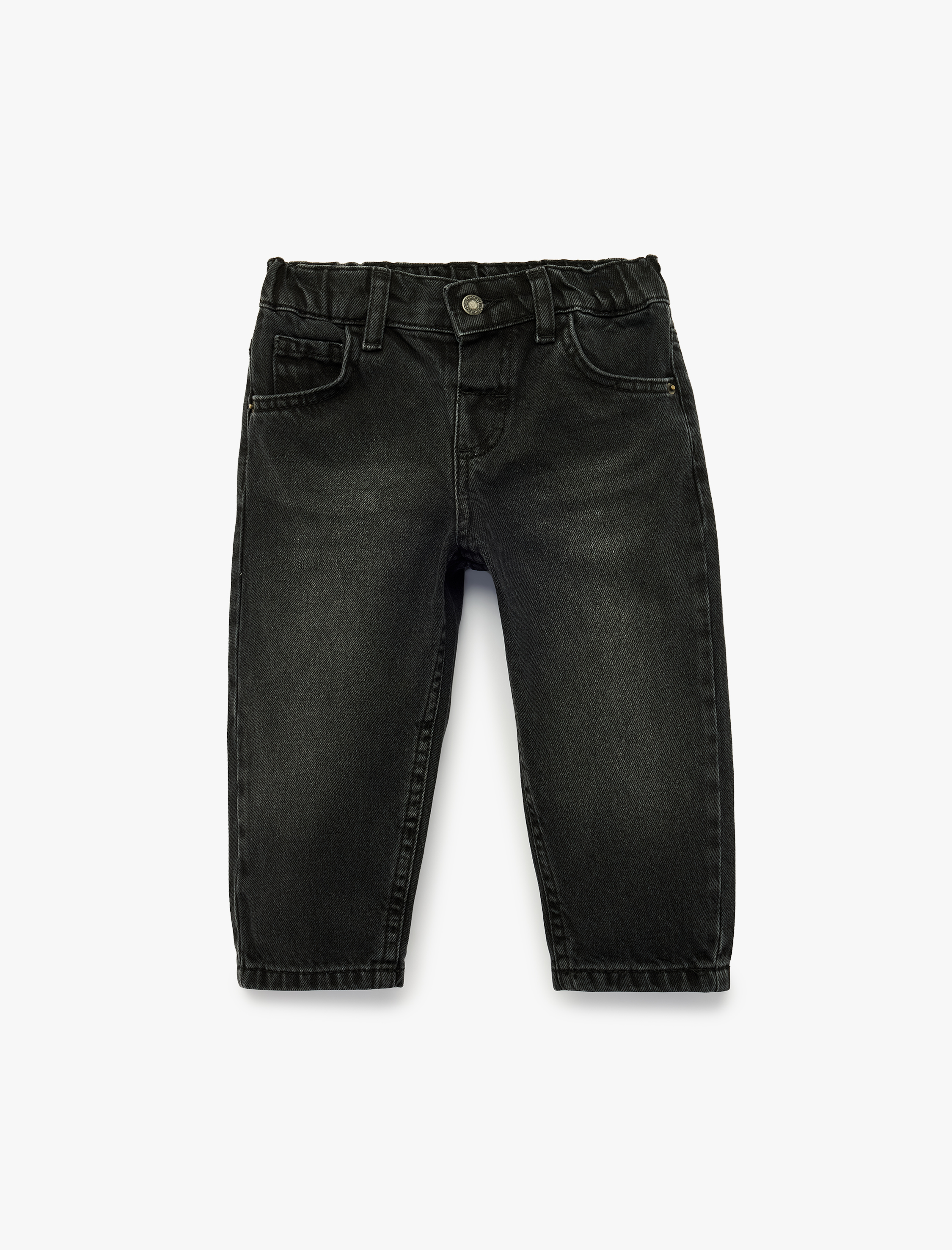  Erkek Bebek Cep Detaylı Pamuklu Denim Pantolon