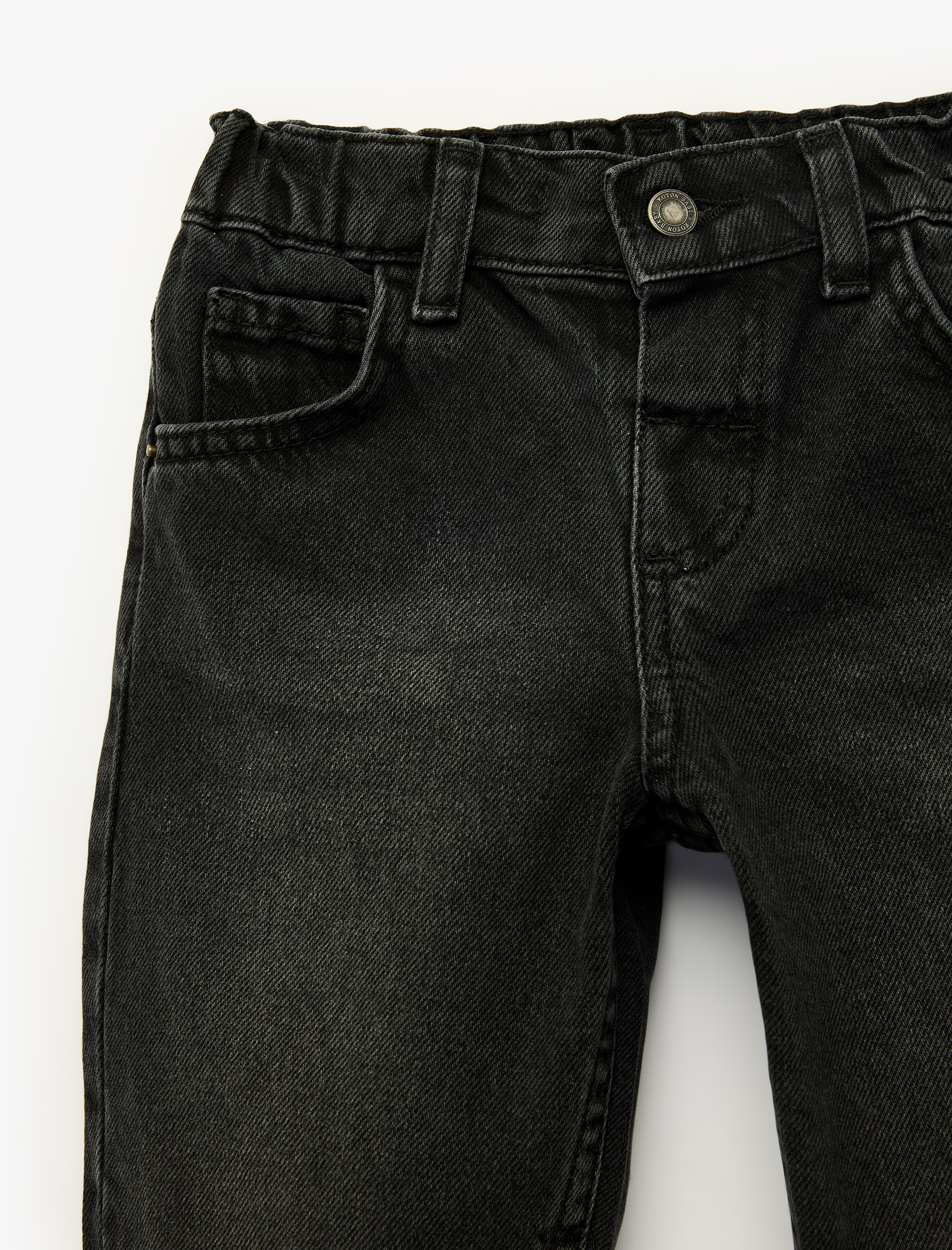  Erkek Bebek Cep Detaylı Pamuklu Denim Pantolon