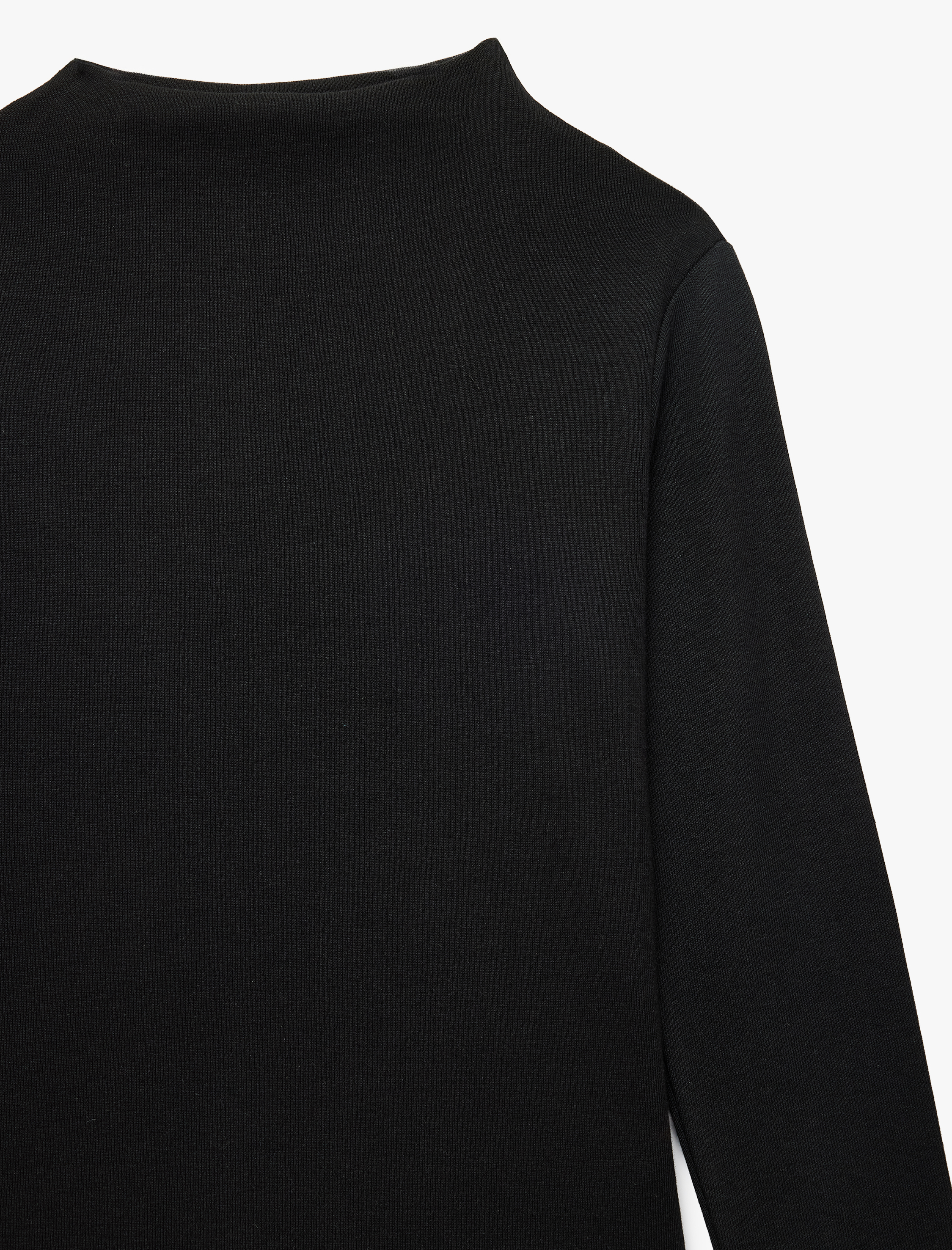  Kız Çocuk Dik Yaka Modal Karışımlı Uzun Kollu Slim Fit Tişört