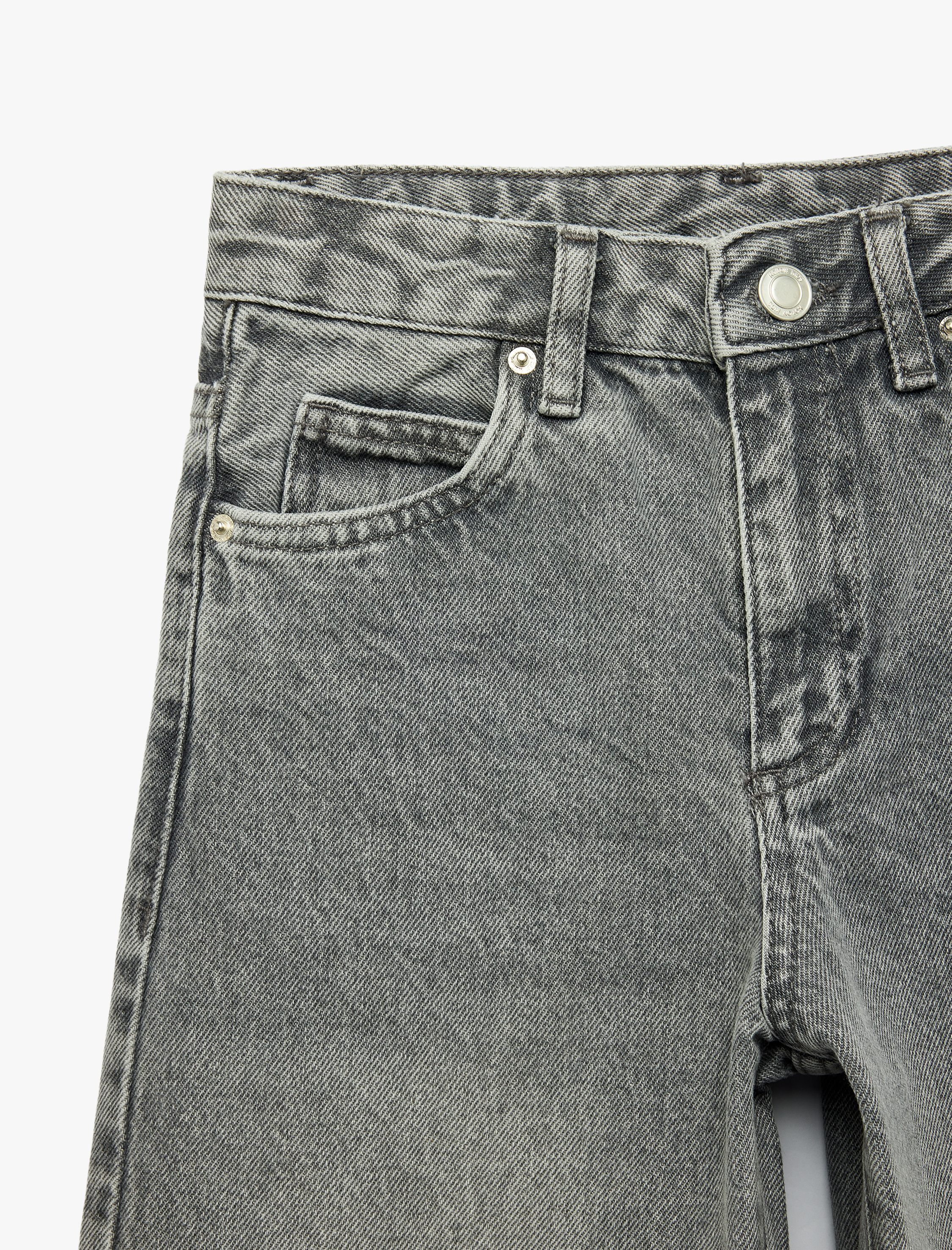  Kız Çocuk Pamuklu Loose Fit Denim Pantolon