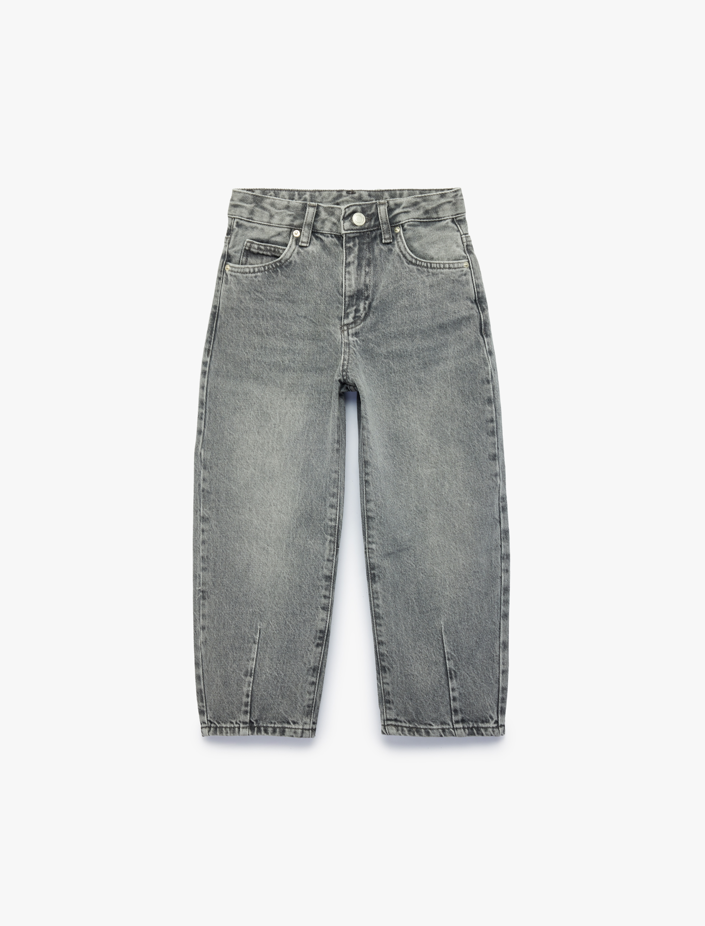  Kız Çocuk Pamuklu Loose Fit Denim Pantolon
