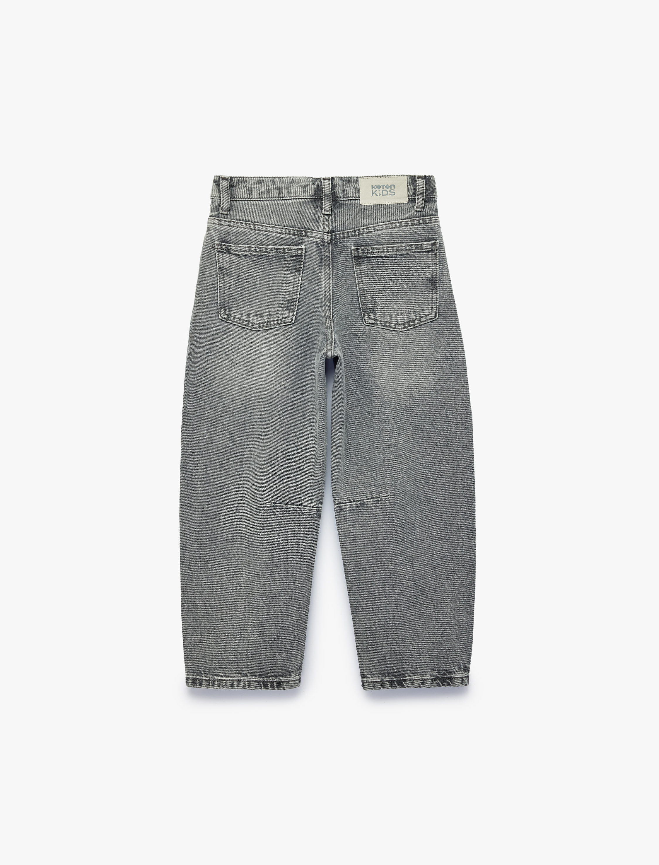  Kız Çocuk Pamuklu Loose Fit Denim Pantolon