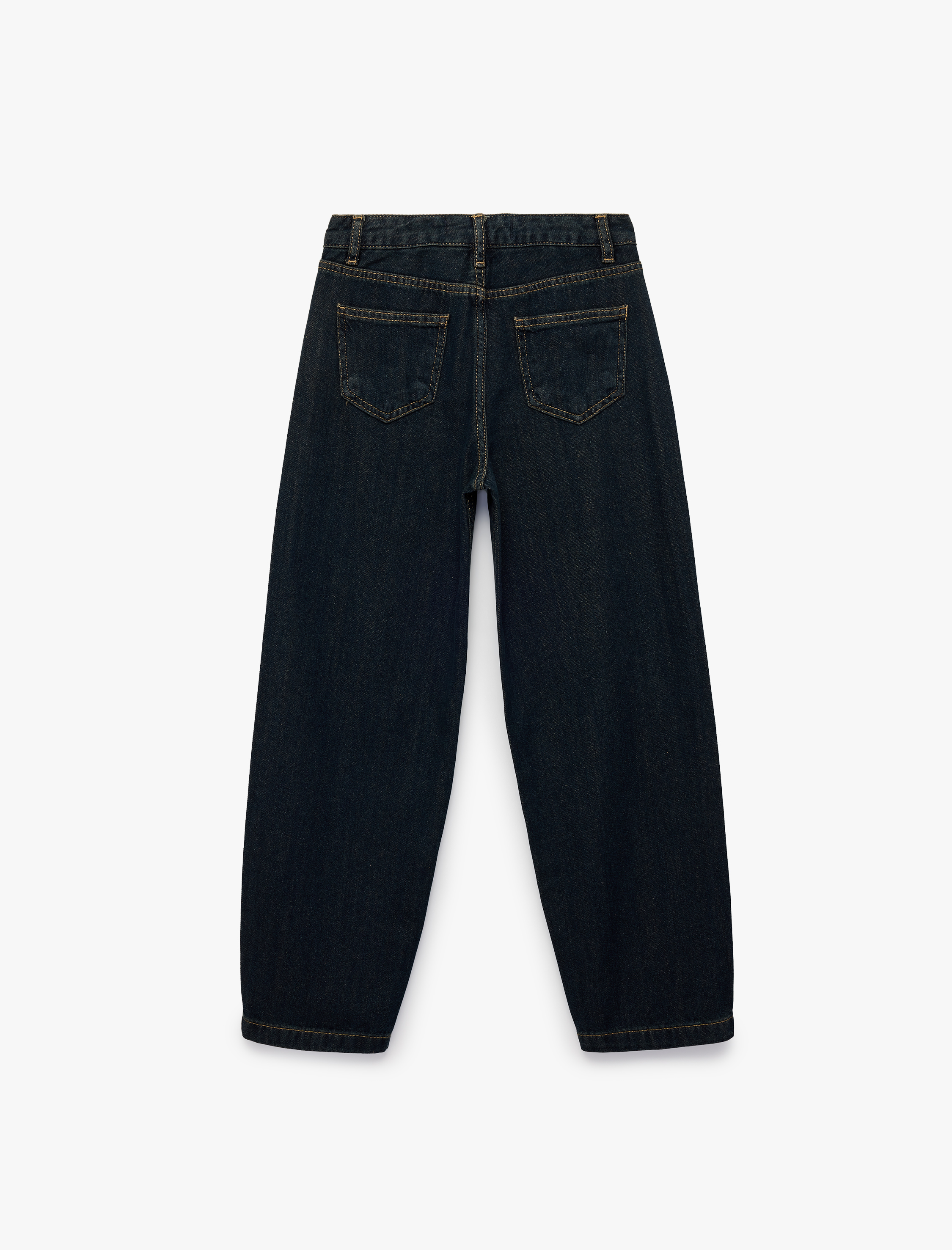  Erkek Çocuk Beli Ayarlanabilir Lastikli Pamuklu Cepli Denim Pantolon