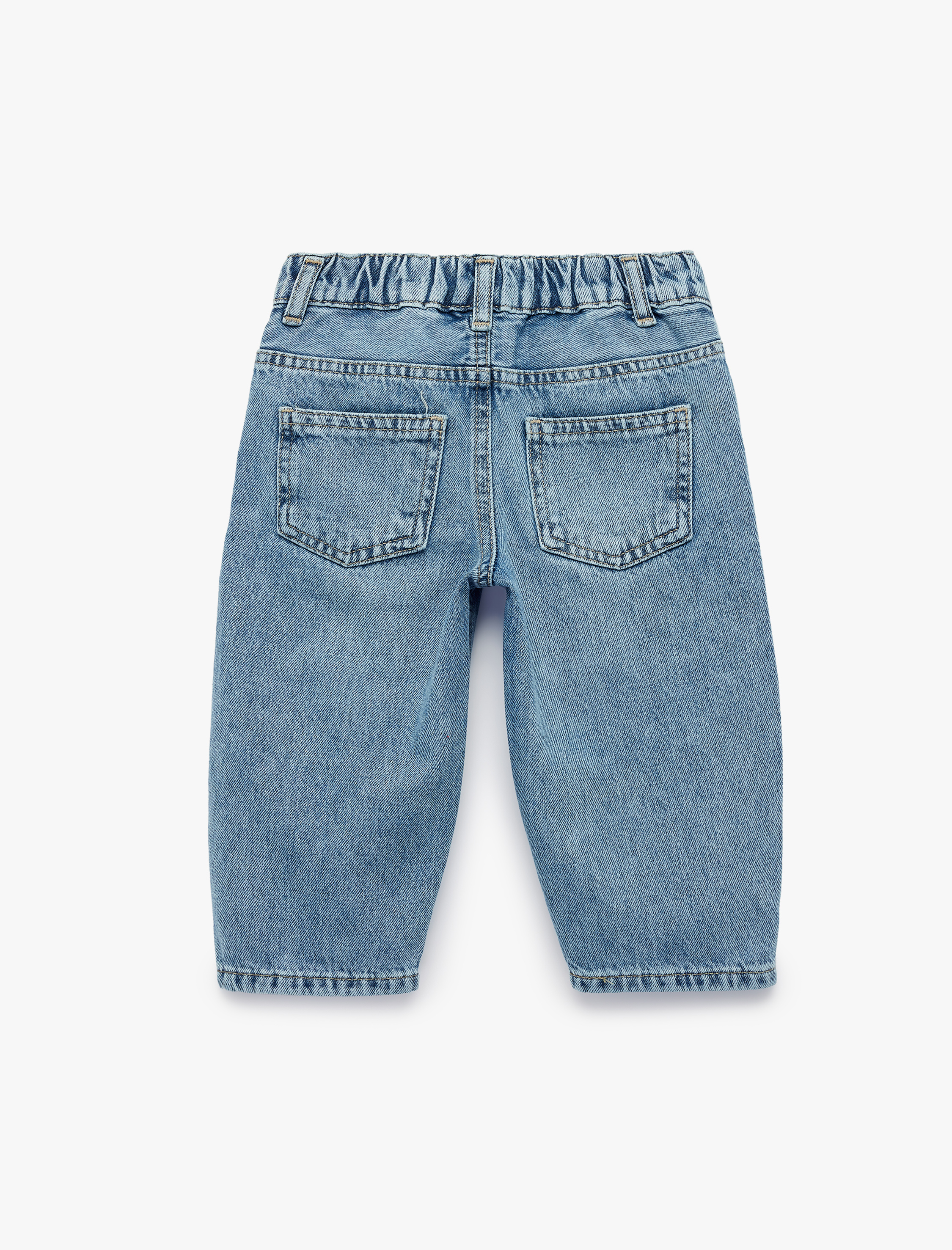  Erkek Bebek Pamuklu Oversize Denim Pantolon