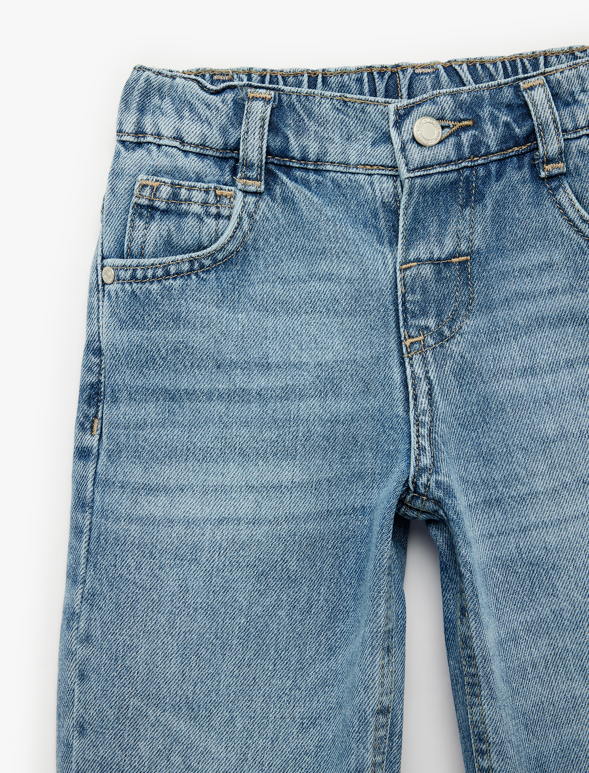  Erkek Bebek Pamuklu Oversize Denim Pantolon
